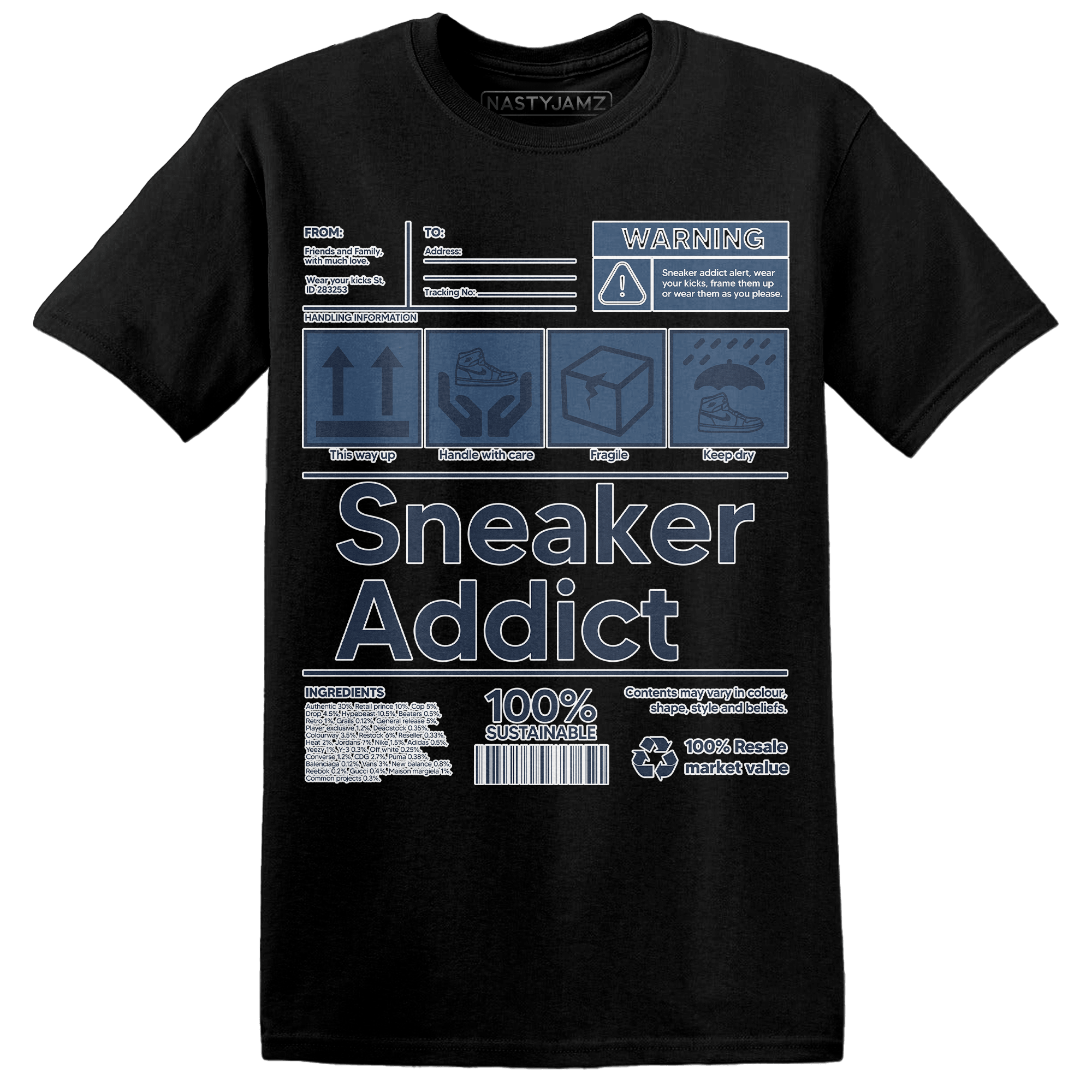 AM 1 86 Jackie RBS T Shirt Match Sneaker Addict - NastyJamz