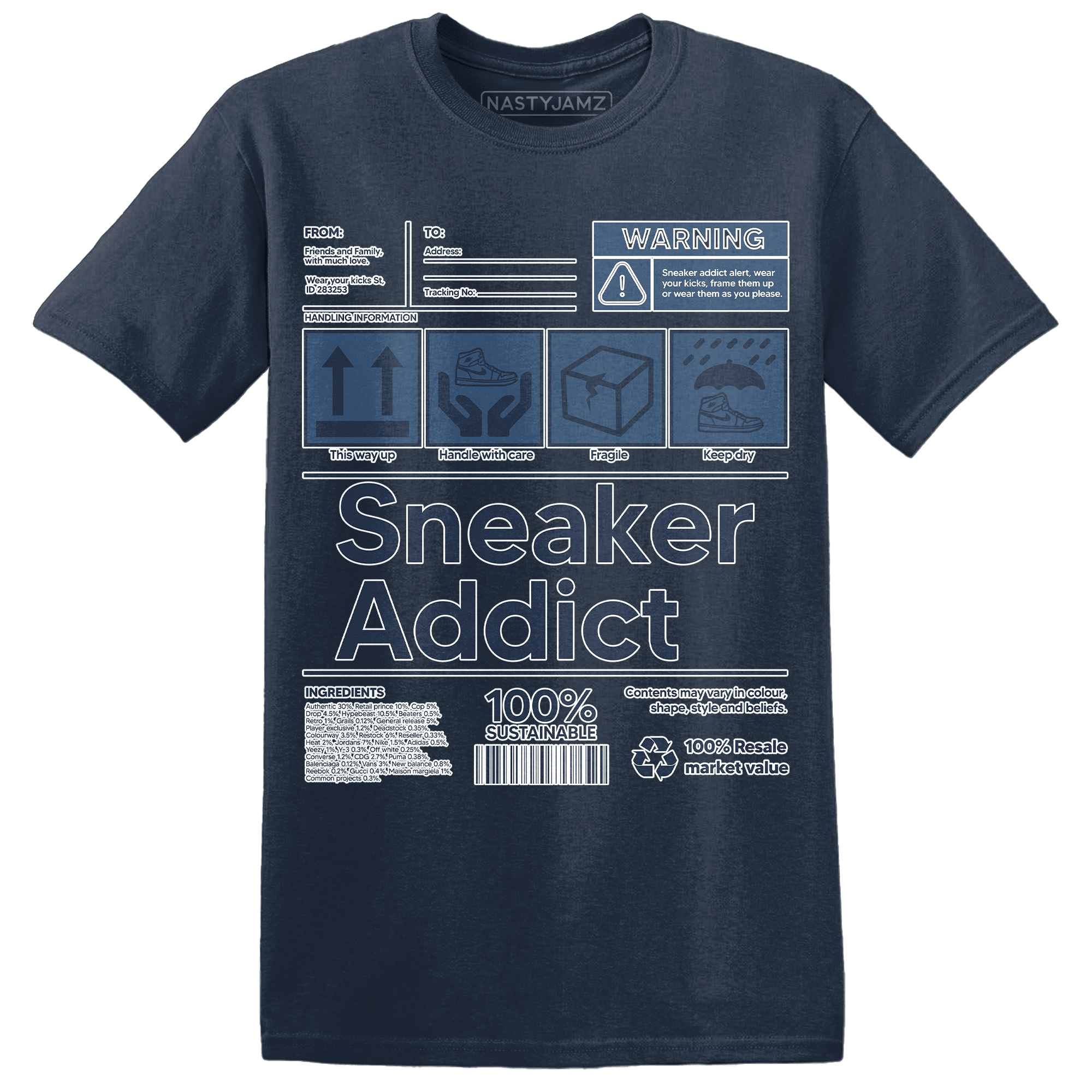 AM 1 86 Jackie RBS T Shirt Match Sneaker Addict - NastyJamz