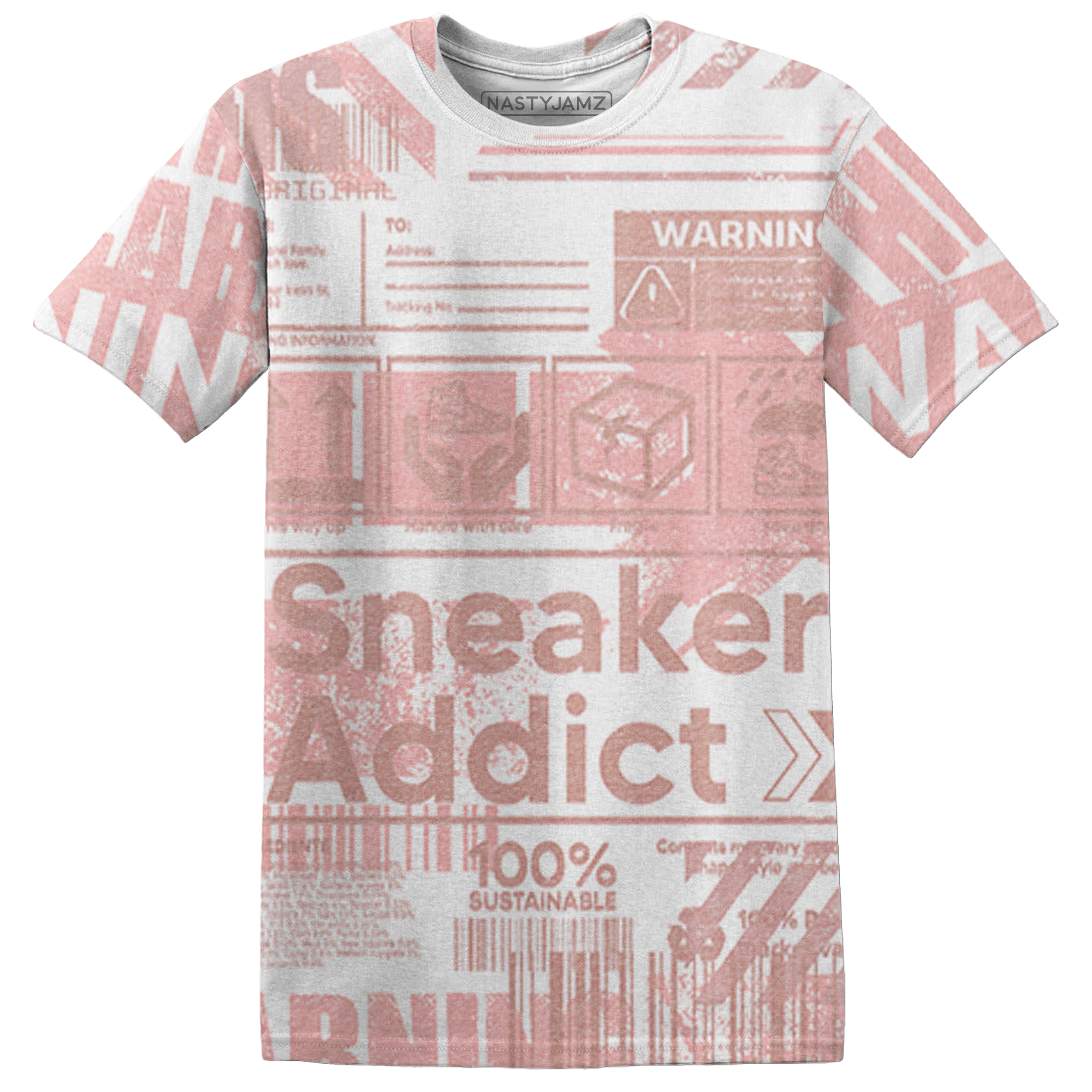 Low Legend Pink 11s T Shirt Match Sneaker Addict 3D All-Over Print Warning - NastyJamz
