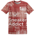 Dune Red 13s T Shirt Match Sneaker Addict 3D All-Over Print Warning - NastyJamz
