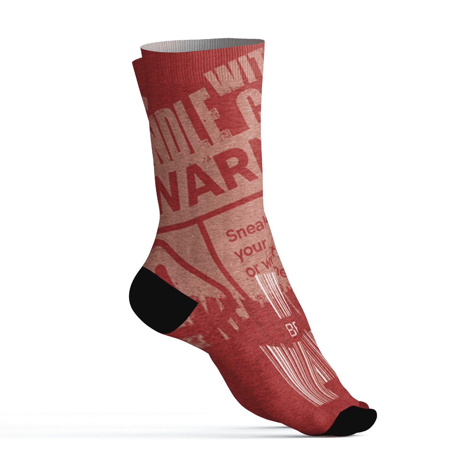 Dune Red 13s Socks Match Sneaker Addict 3D All-Over Print Warning - NastyJamz
