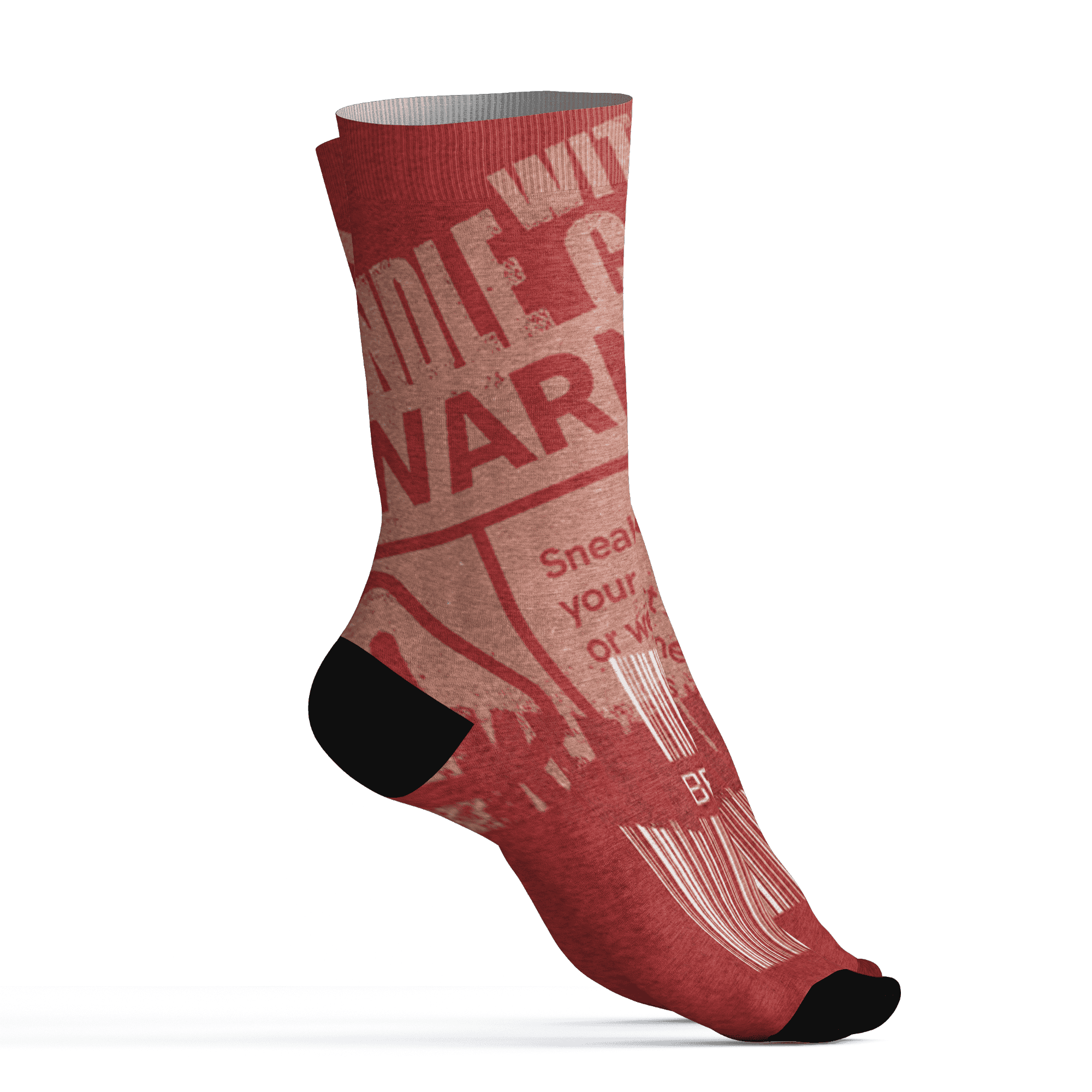Dune Red 13s Socks Match Sneaker Addict 3D All-Over Print Warning - NastyJamz