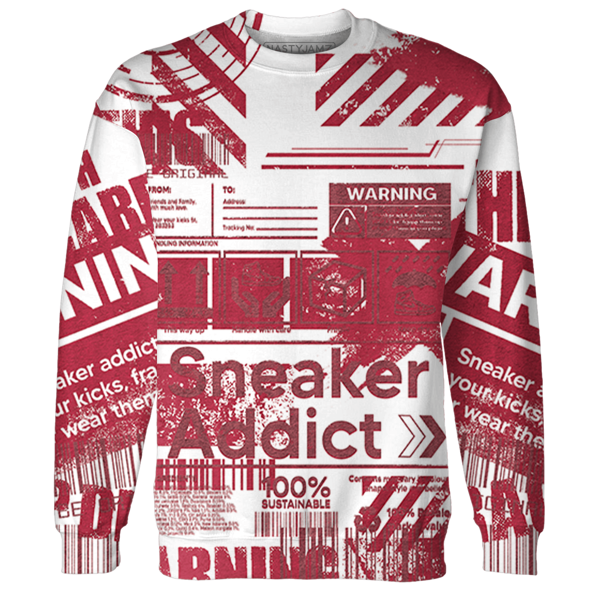 High 85 Metallic Burgundy 1s Sweatshirt Match Sneaker Addict 3D All-Over Print Warning - NastyJamz