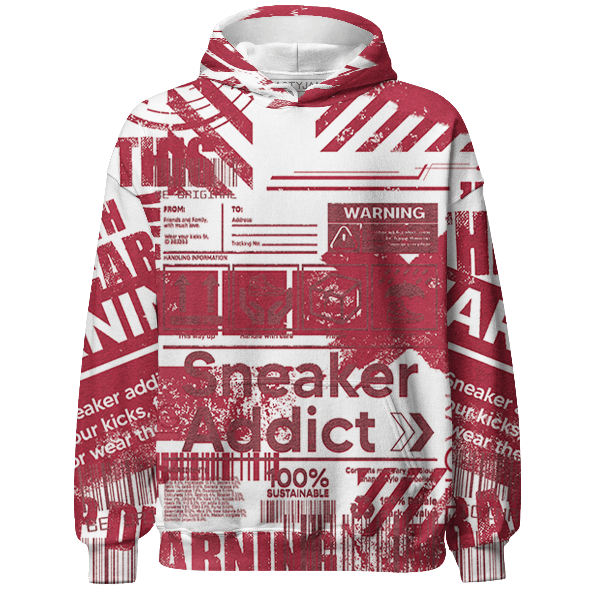 High 85 Metallic Burgundy 1s Hoodie Match Sneaker Addict 3D All-Over Print Warning - NastyJamz