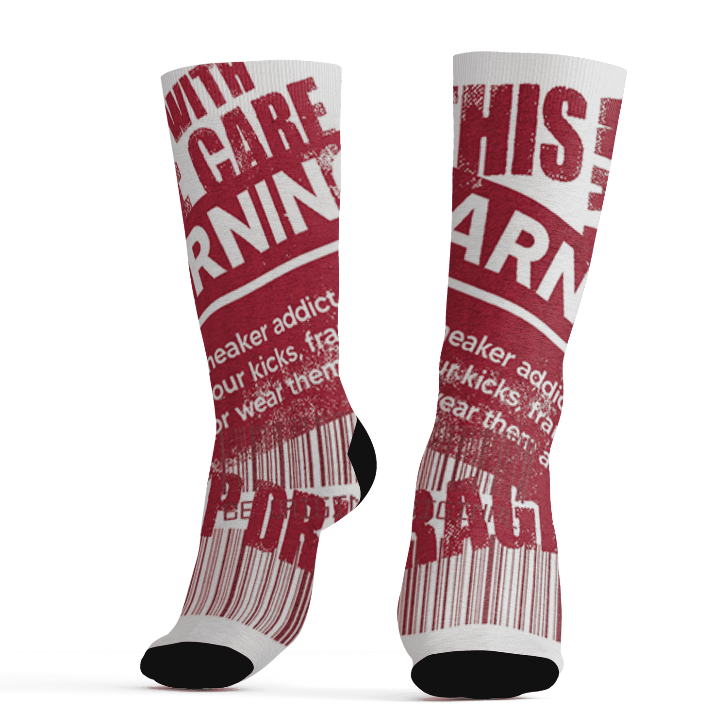 High 85 Metallic Burgundy 1s Socks Match Sneaker Addict 3D All-Over Print Warning - NastyJamz