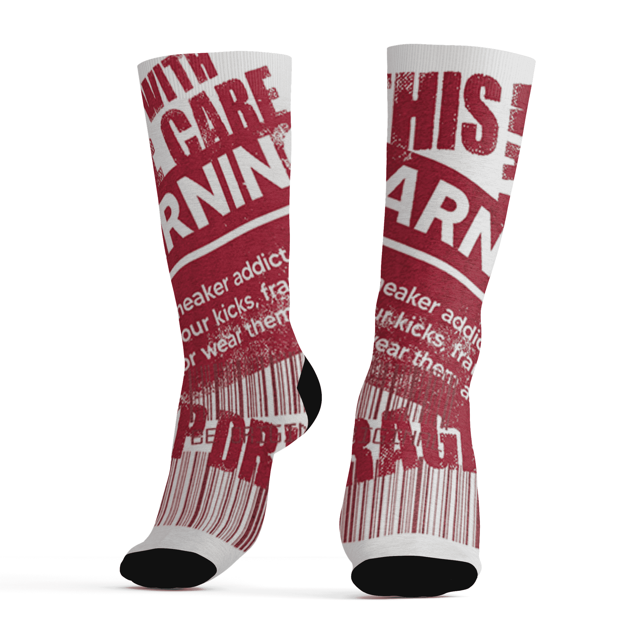High 85 Metallic Burgundy 1s Socks Match Sneaker Addict 3D All-Over Print Warning - NastyJamz