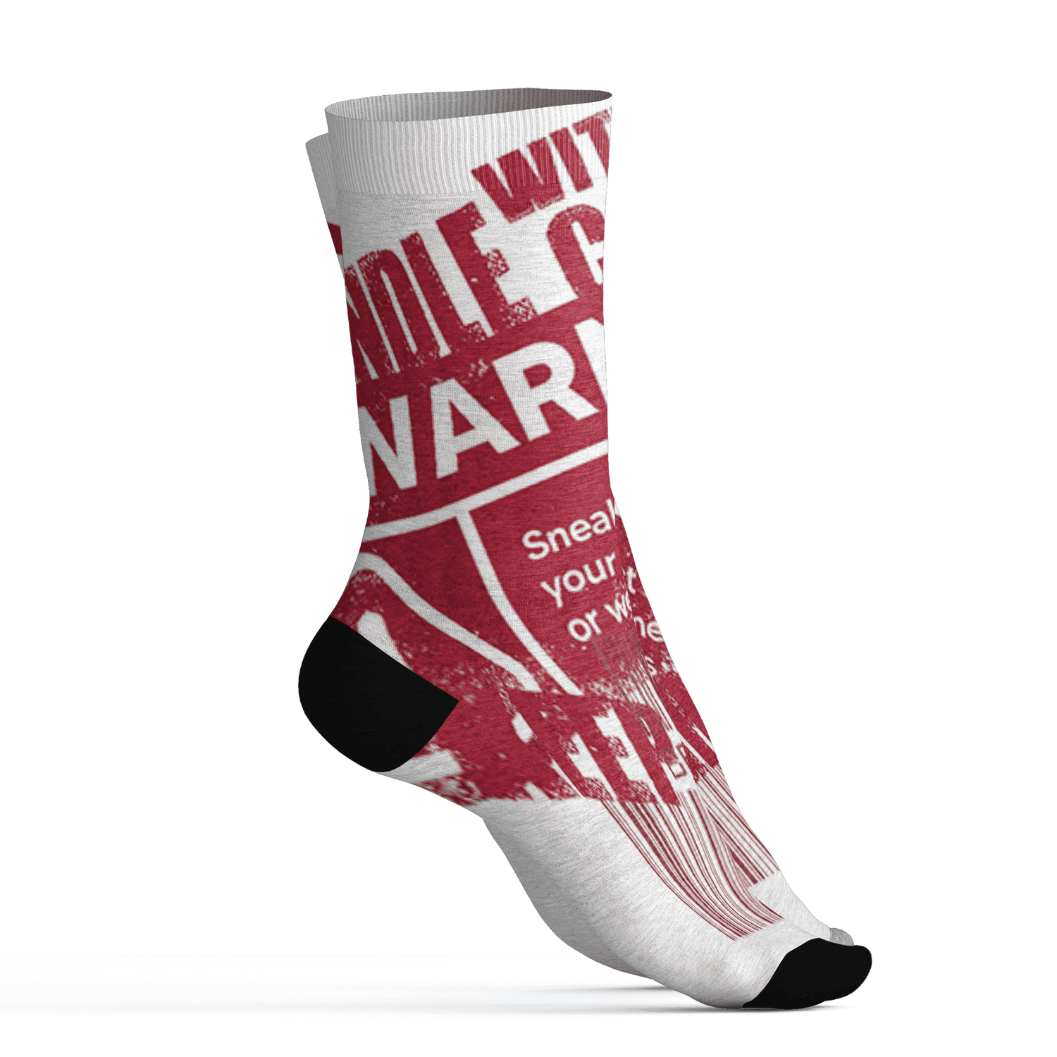 High 85 Metallic Burgundy 1s Socks Match Sneaker Addict 3D All-Over Print Warning - NastyJamz