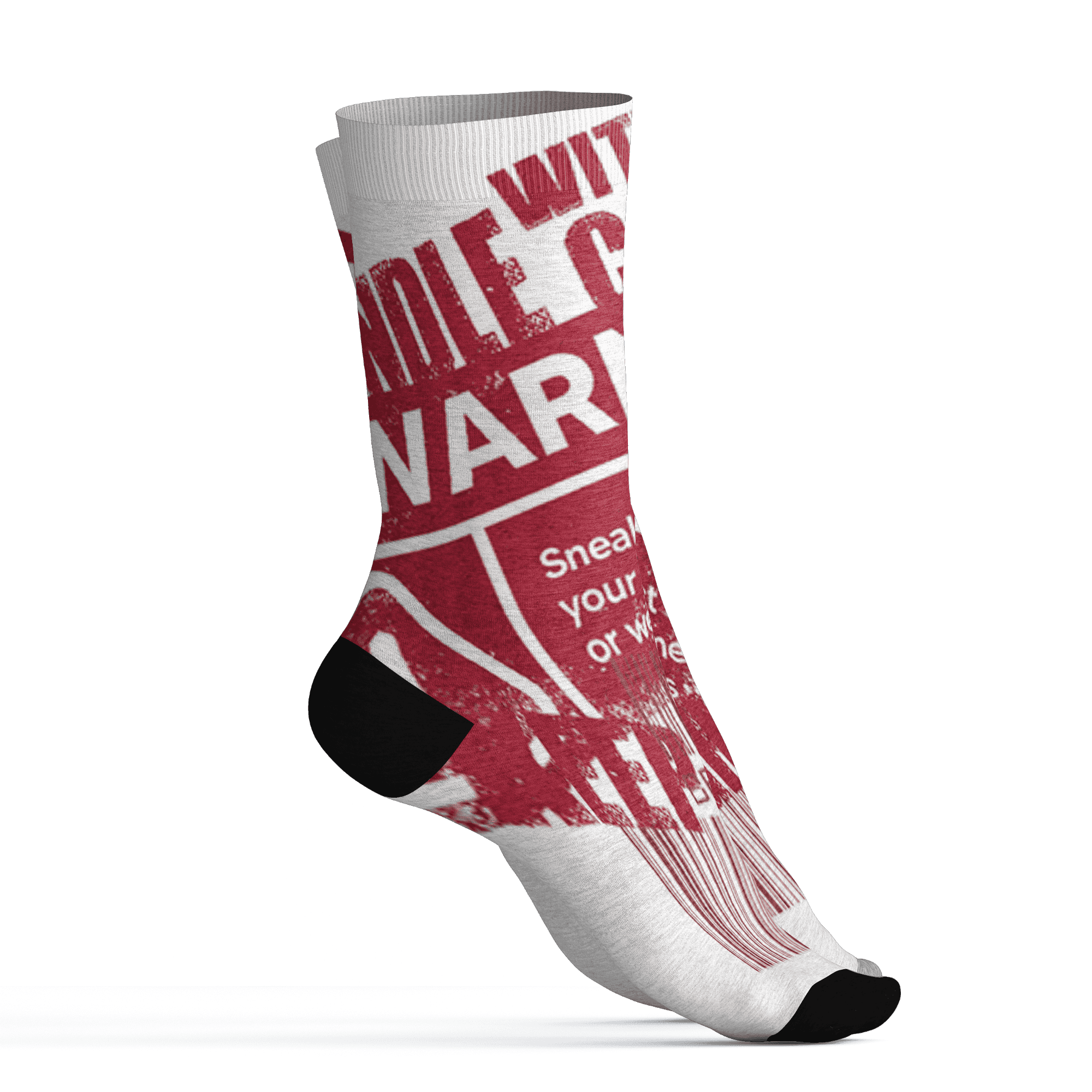 High 85 Metallic Burgundy 1s Socks Match Sneaker Addict 3D All-Over Print Warning - NastyJamz