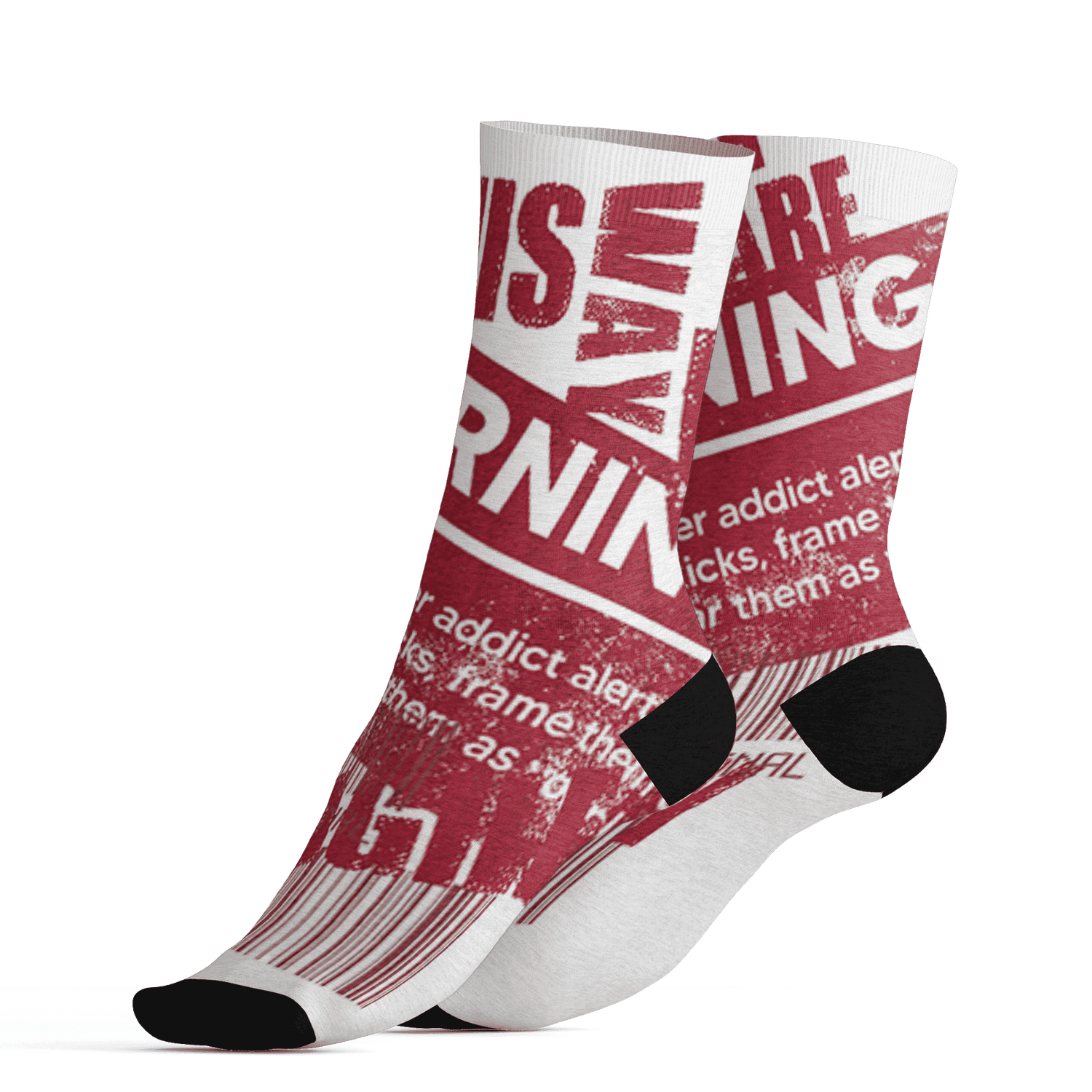 High 85 Metallic Burgundy 1s Socks Match Sneaker Addict 3D All-Over Print Warning - NastyJamz