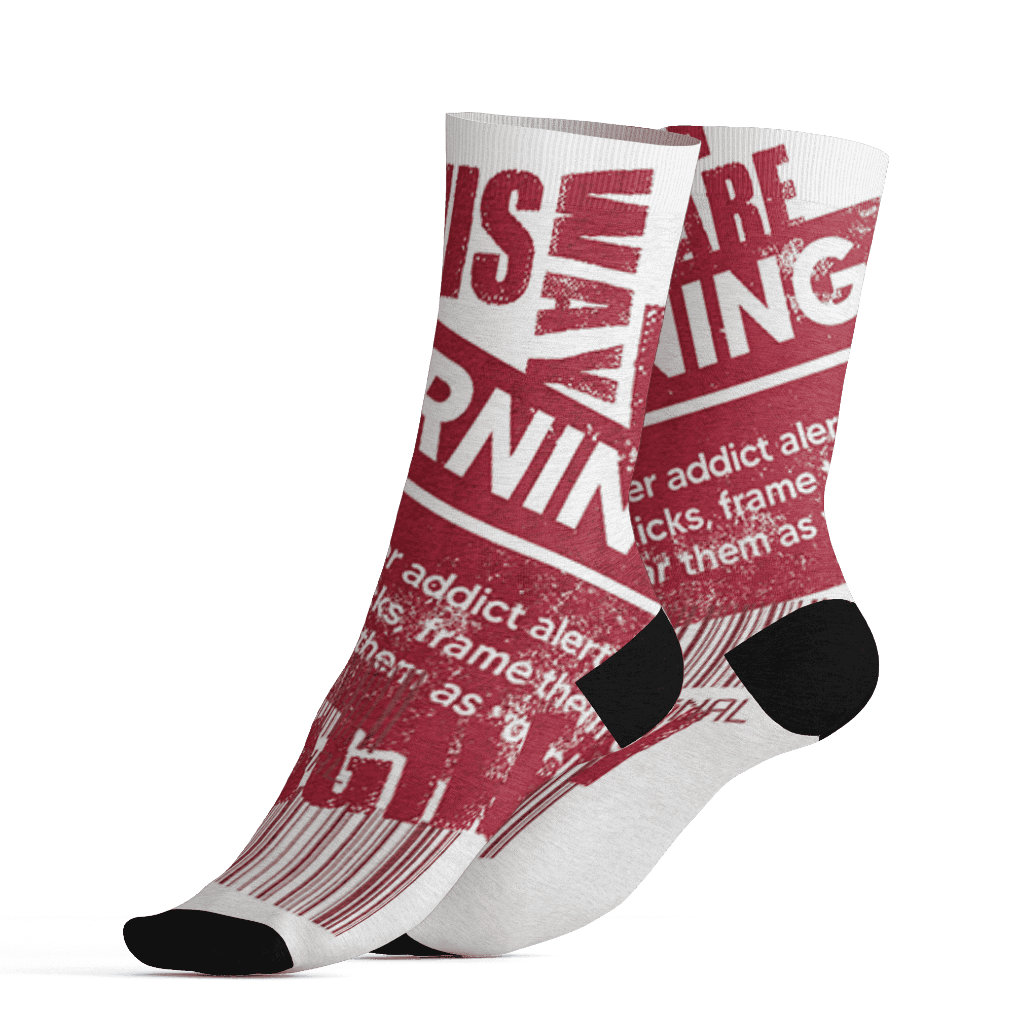 High 85 Metallic Burgundy 1s Socks Match Sneaker Addict 3D All-Over Print Warning - NastyJamz