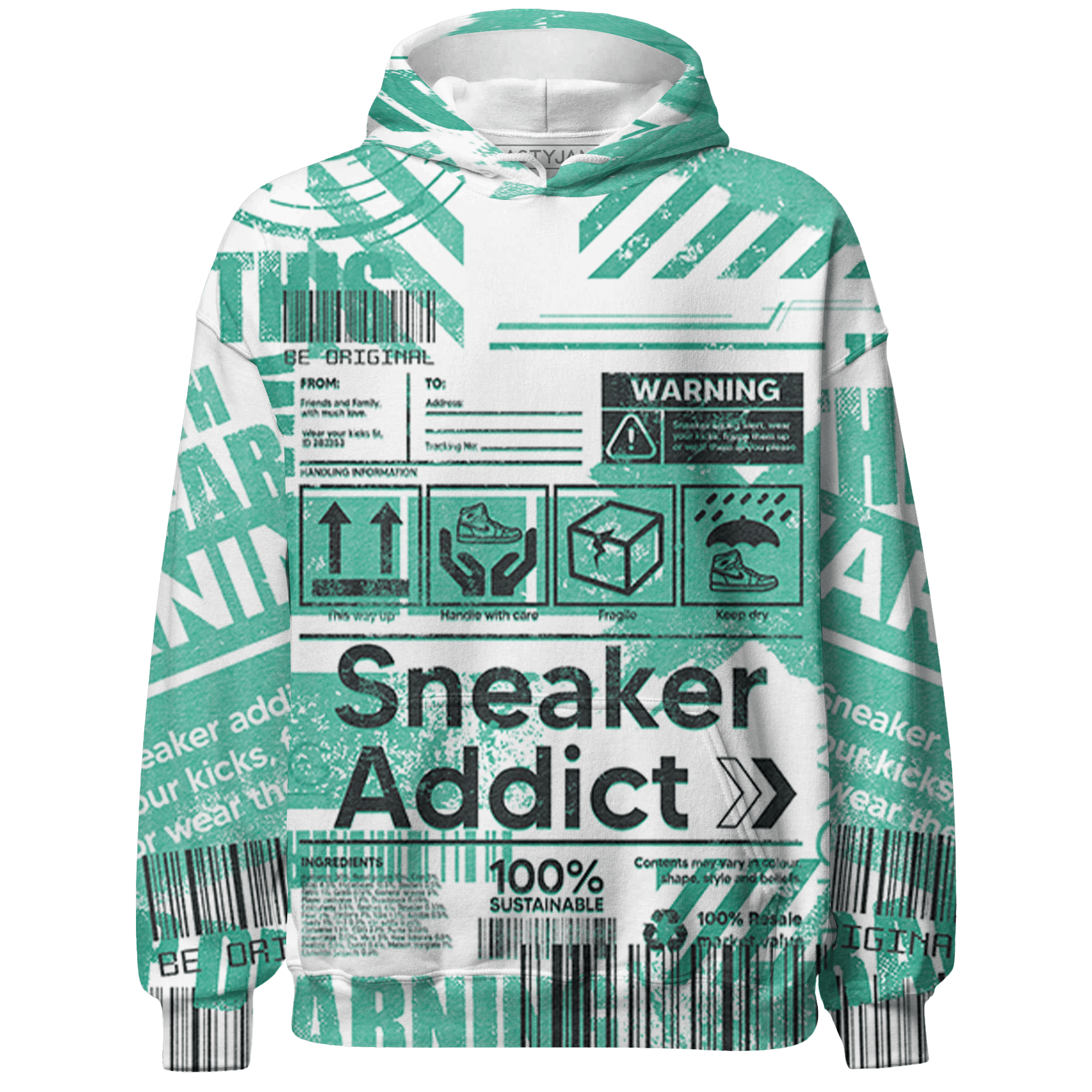 High OG Green Glow 1s Sweatshirt Match Sneaker Addict 3D All-Over Print - NastyJamz