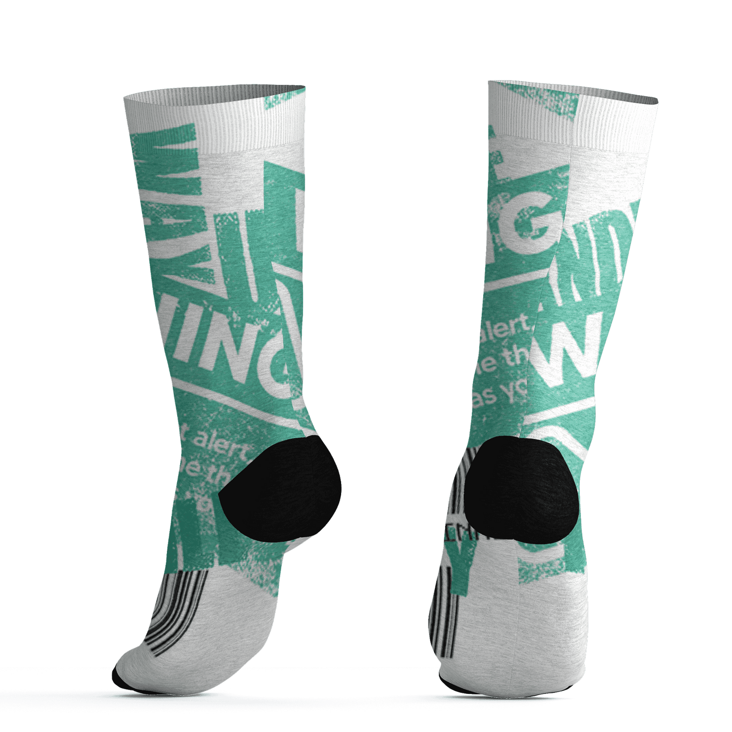 High OG Green Glow 1s Socks Match Sneaker Addict 3D All-Over Print Warning - NastyJamz