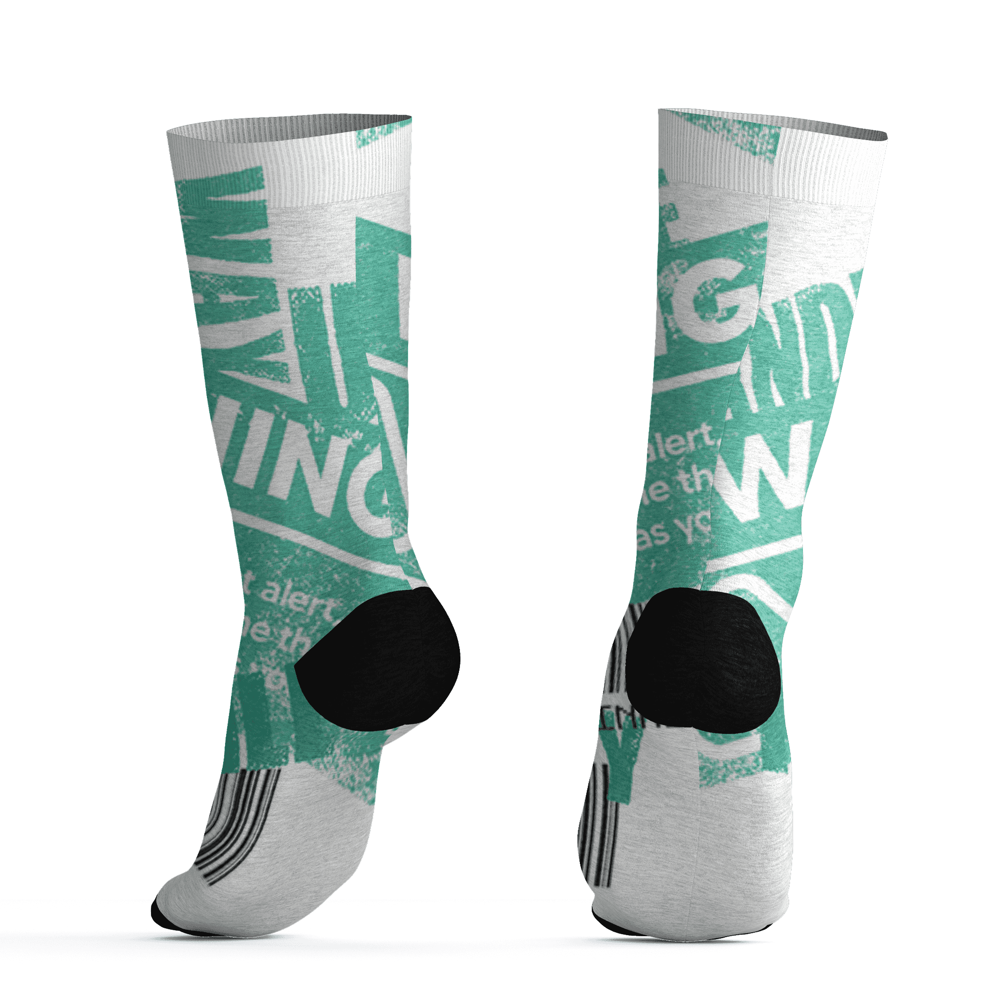 High OG Green Glow 1s Socks Match Sneaker Addict 3D All-Over Print Warning - NastyJamz
