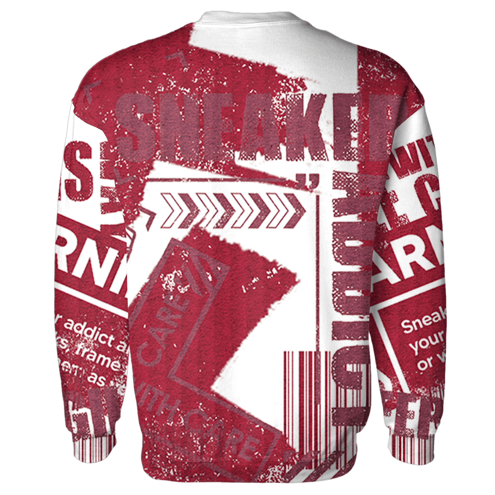 High White Team Red 1s Sweatshirt Match Sneaker Addict 3D All-Over Print Warning - NastyJamz