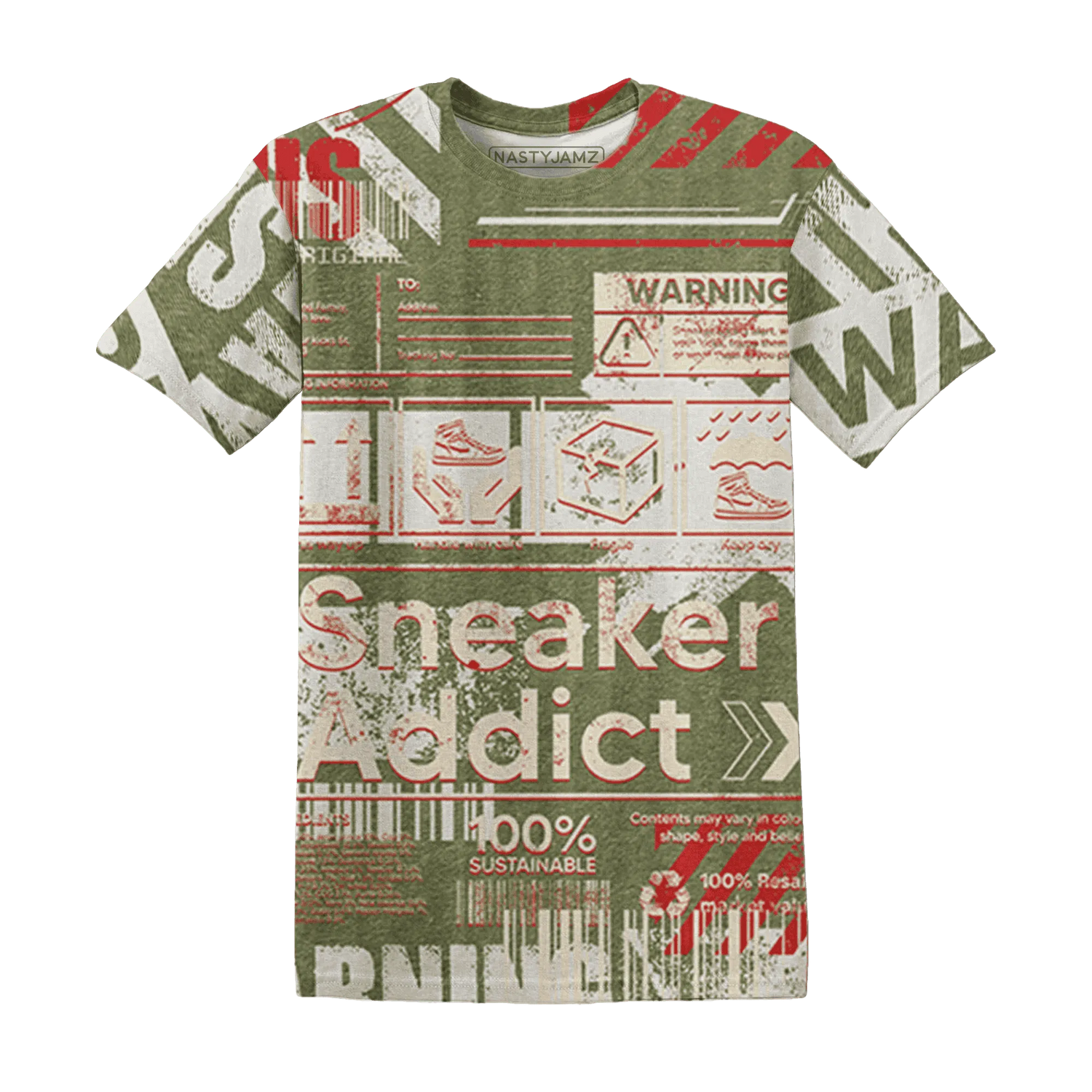 Medium-Olive-1s-T-Shirt-Match-Sneaker-Addict-3D-Warning