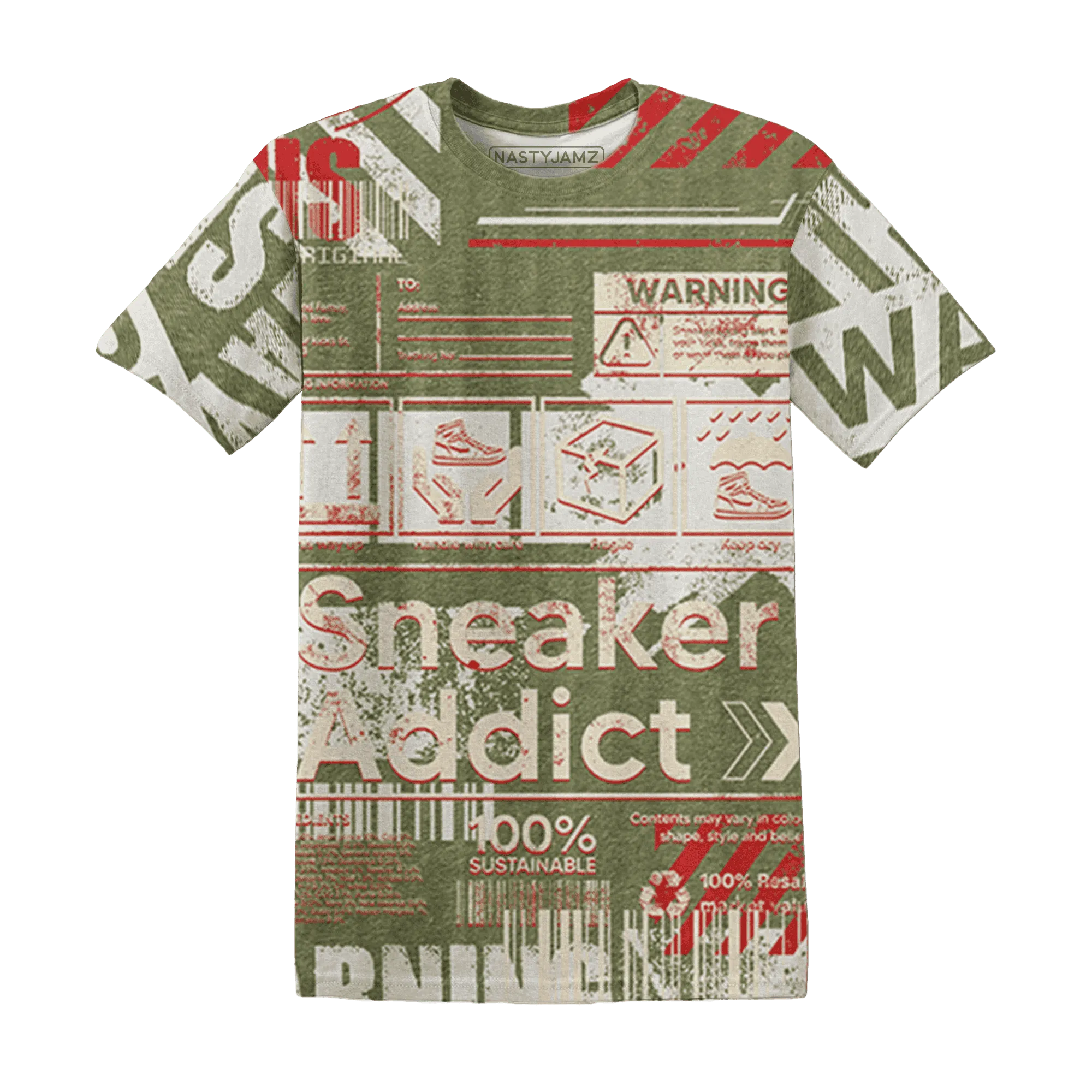 Medium-Olive-1s-T-Shirt-Match-Sneaker-Addict-3D-Warning
