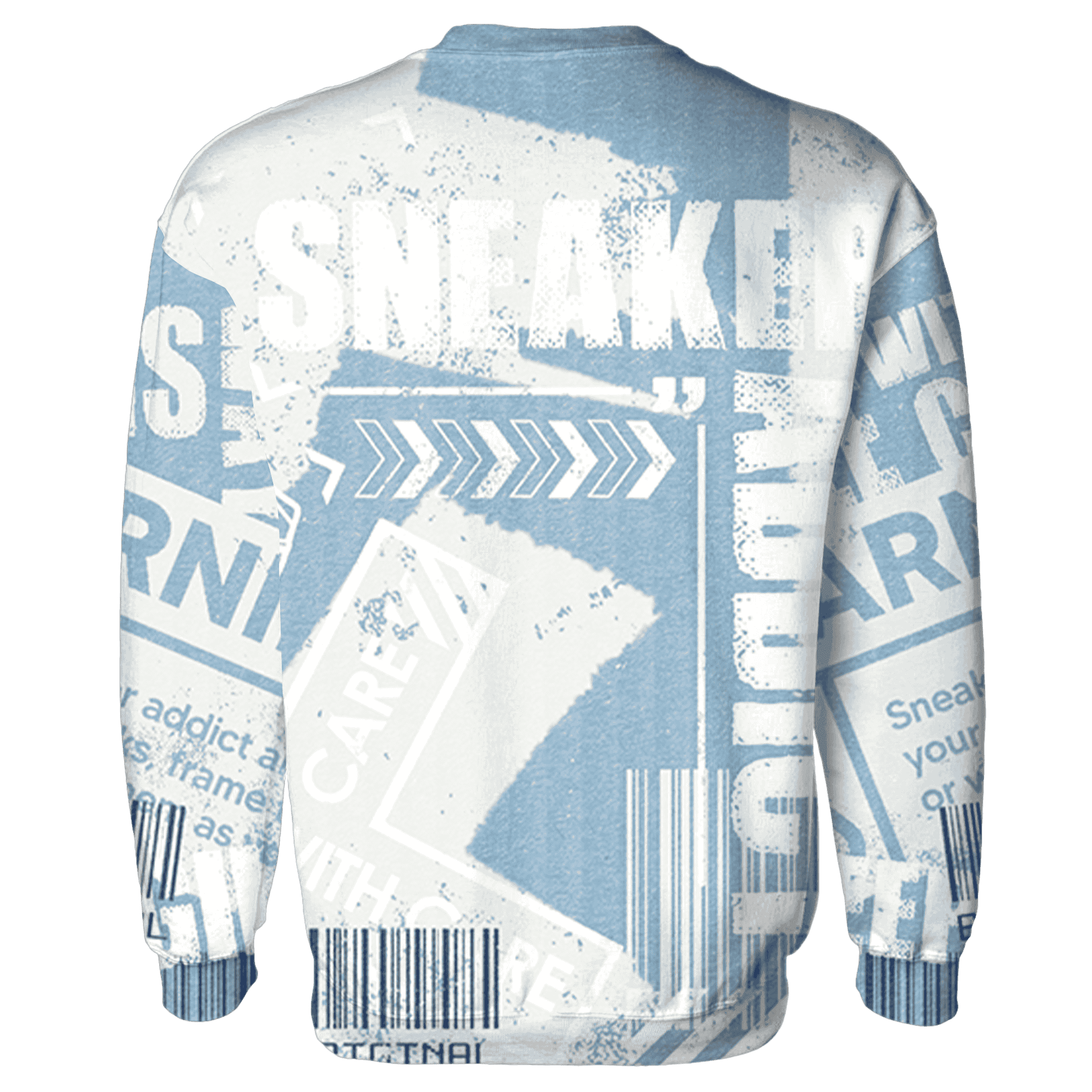 Mid Diffused Blue Grey 1s Sweatshirt Match Sneaker Addict 3D All-Over Print Warning - NastyJamz