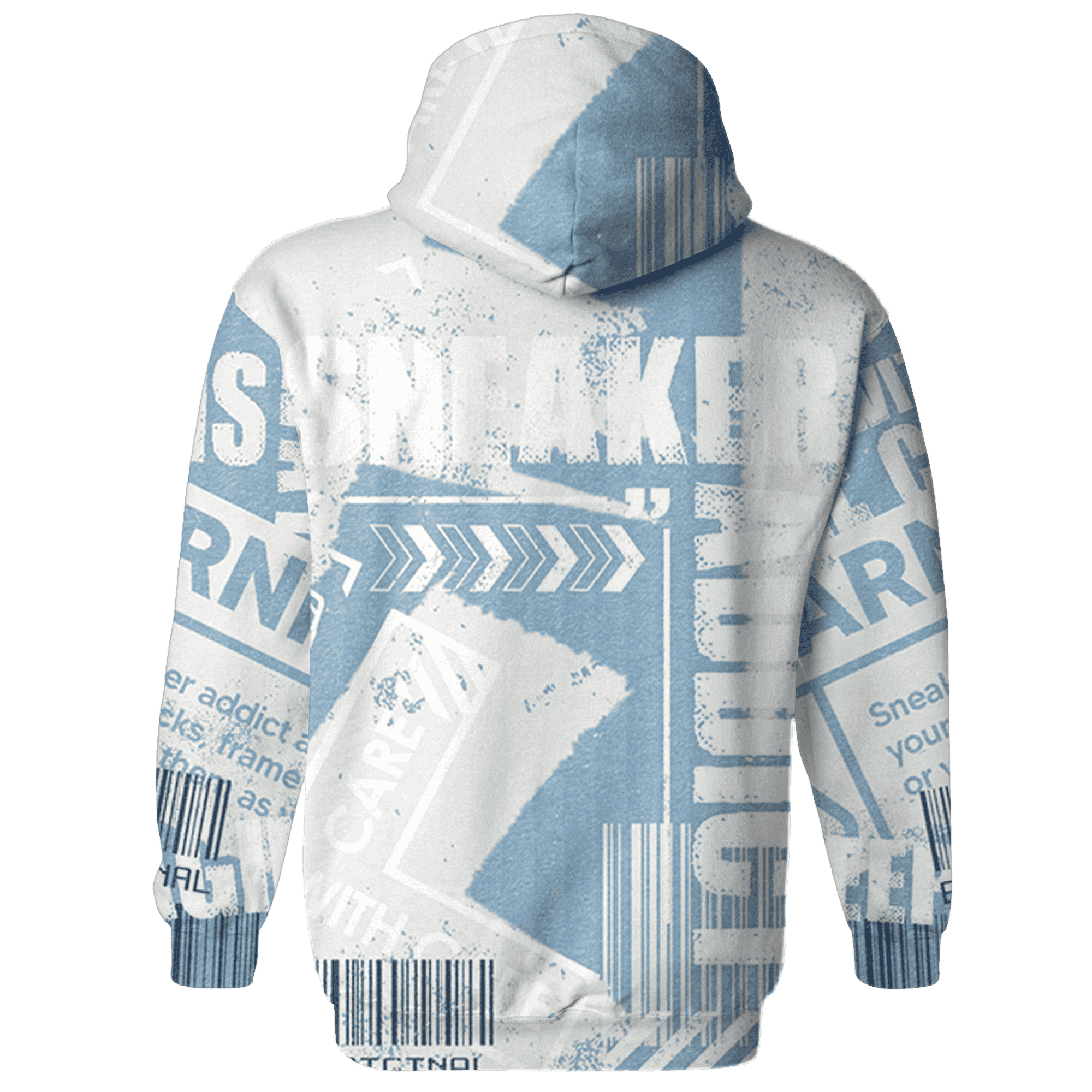 Mid Diffused Blue Grey 1s Hoodie Match Sneaker Addict 3D All-Over Print Warning - NastyJamz