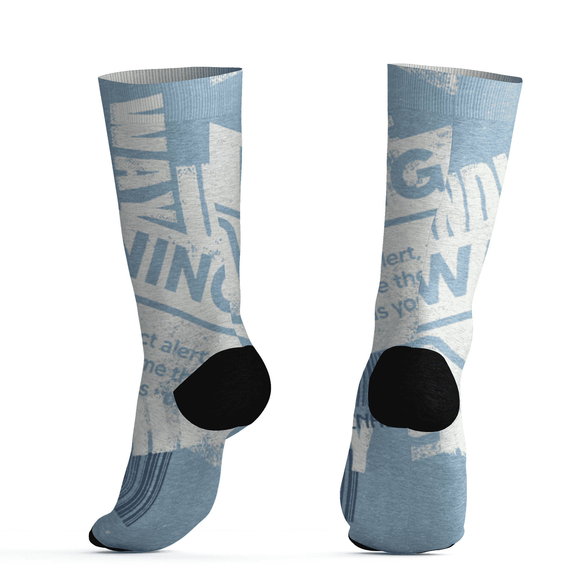 Mid Diffused Blue Grey 1s Socks Match Sneaker Addict 3D All-Over Print Warning - NastyJamz