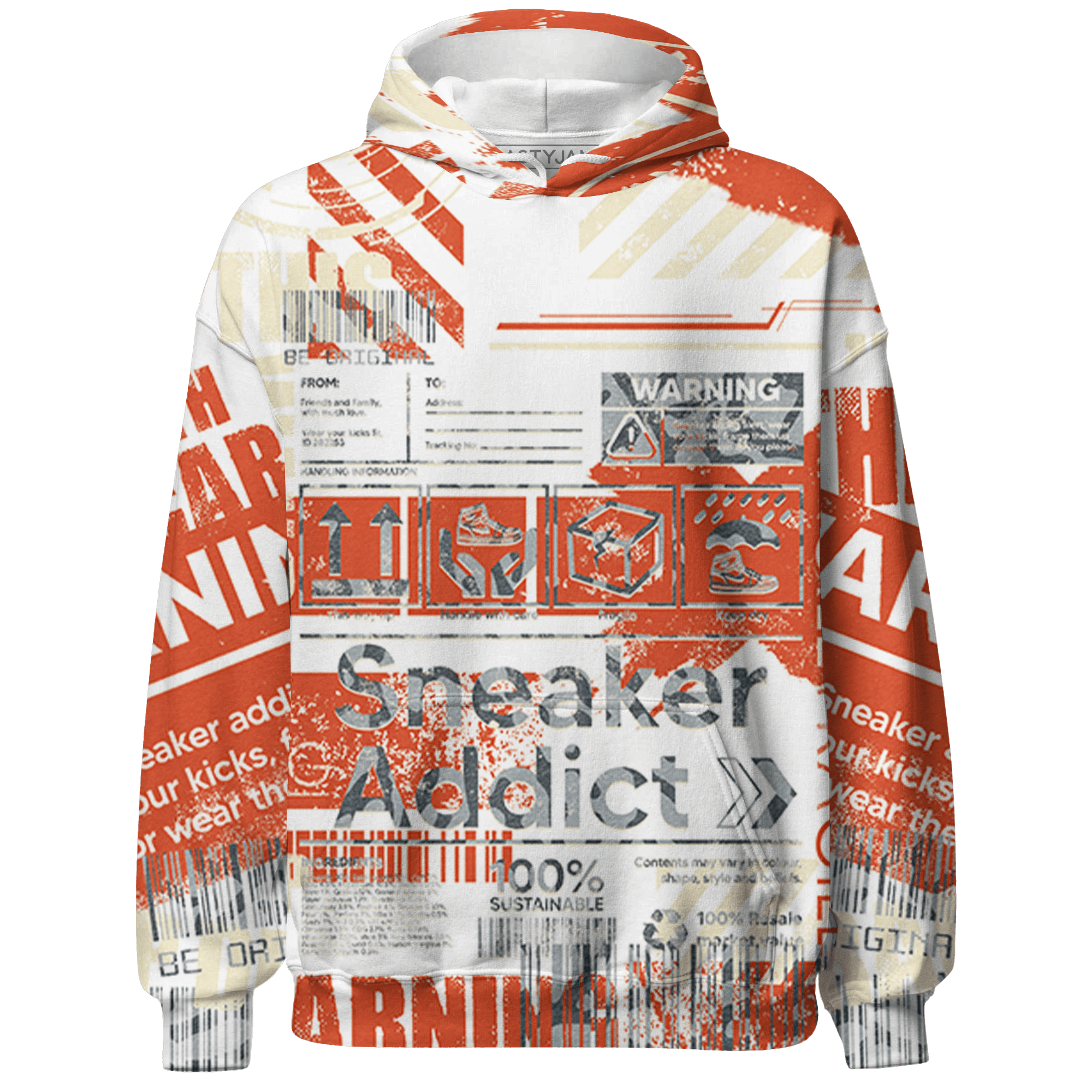 Georgia Peach 3s Sweatshirt Match Sneaker Addict 3D All-Over Print - NastyJamz