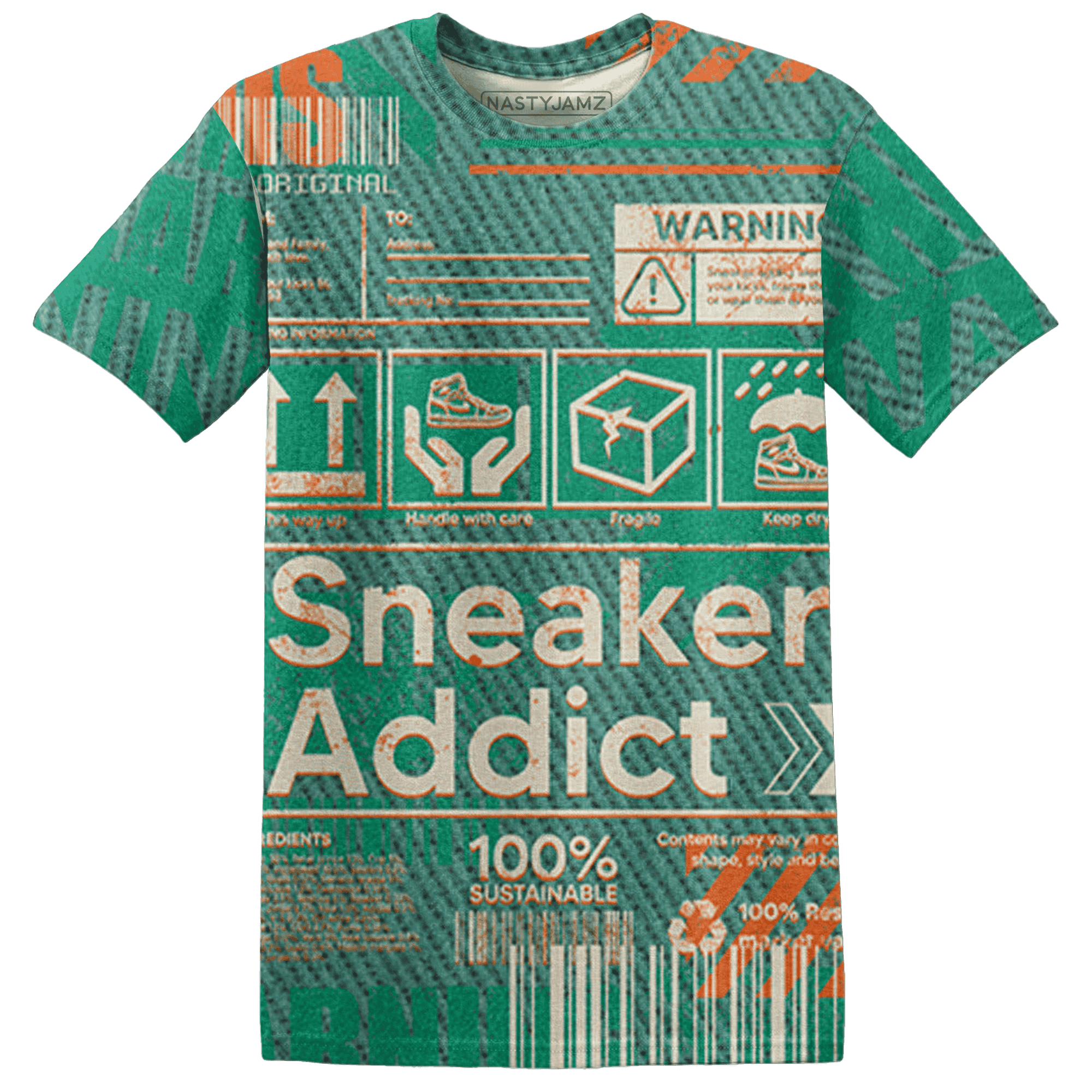 Nina CN Abney 3s T Shirt Match Sneaker Addict 3D All-Over Print Warning - NastyJamz