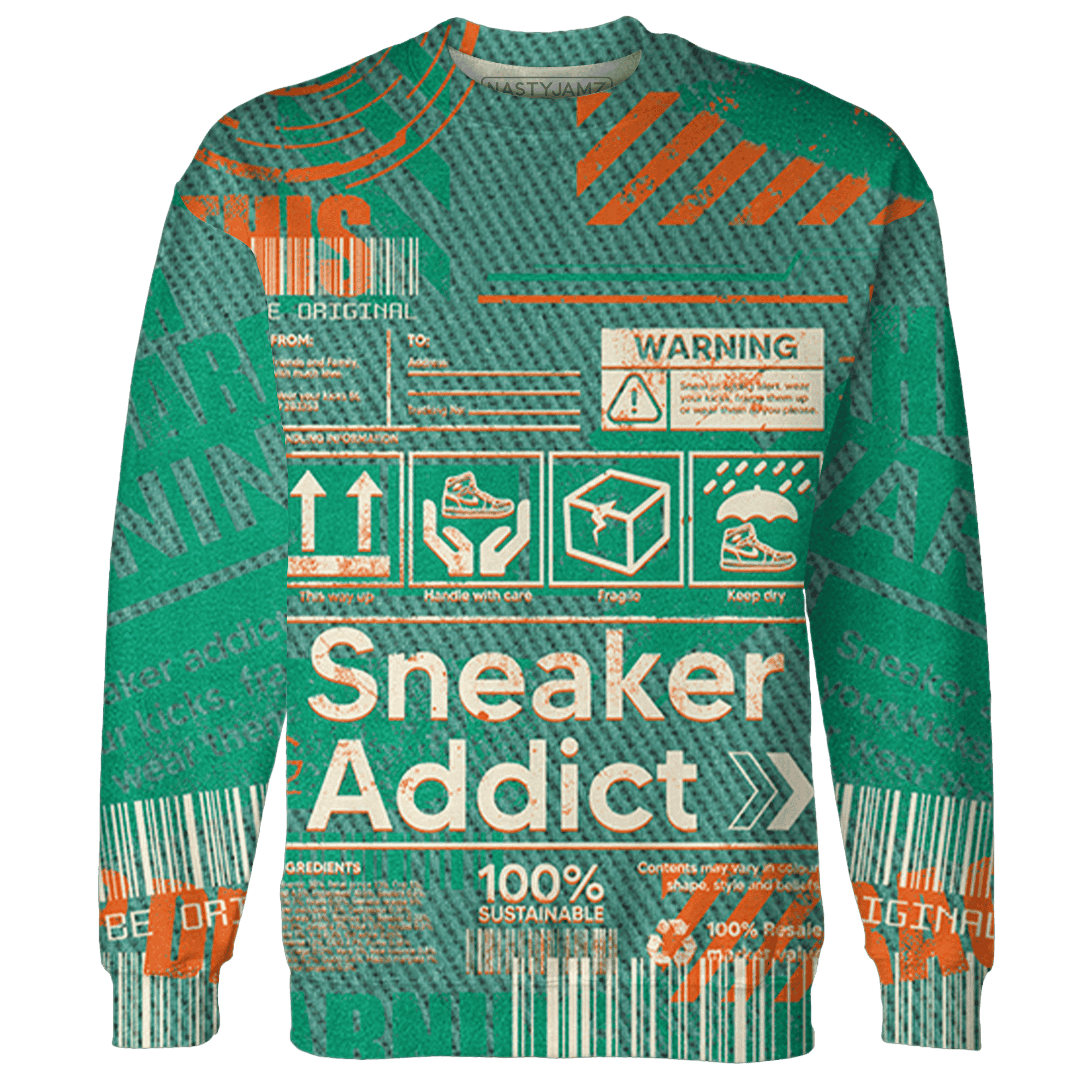 Nina CN Abney 3s Sweatshirt Match Sneaker Addict 3D All-Over Print Warning - NastyJamz