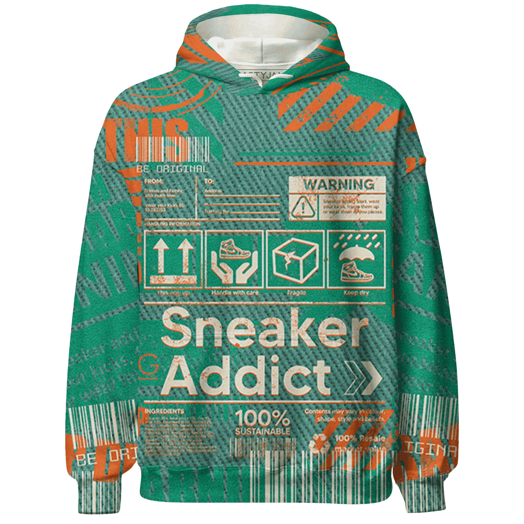 Nina CN Abney 3s Hoodie Match Sneaker Addict 3D All-Over Print Warning - NastyJamz