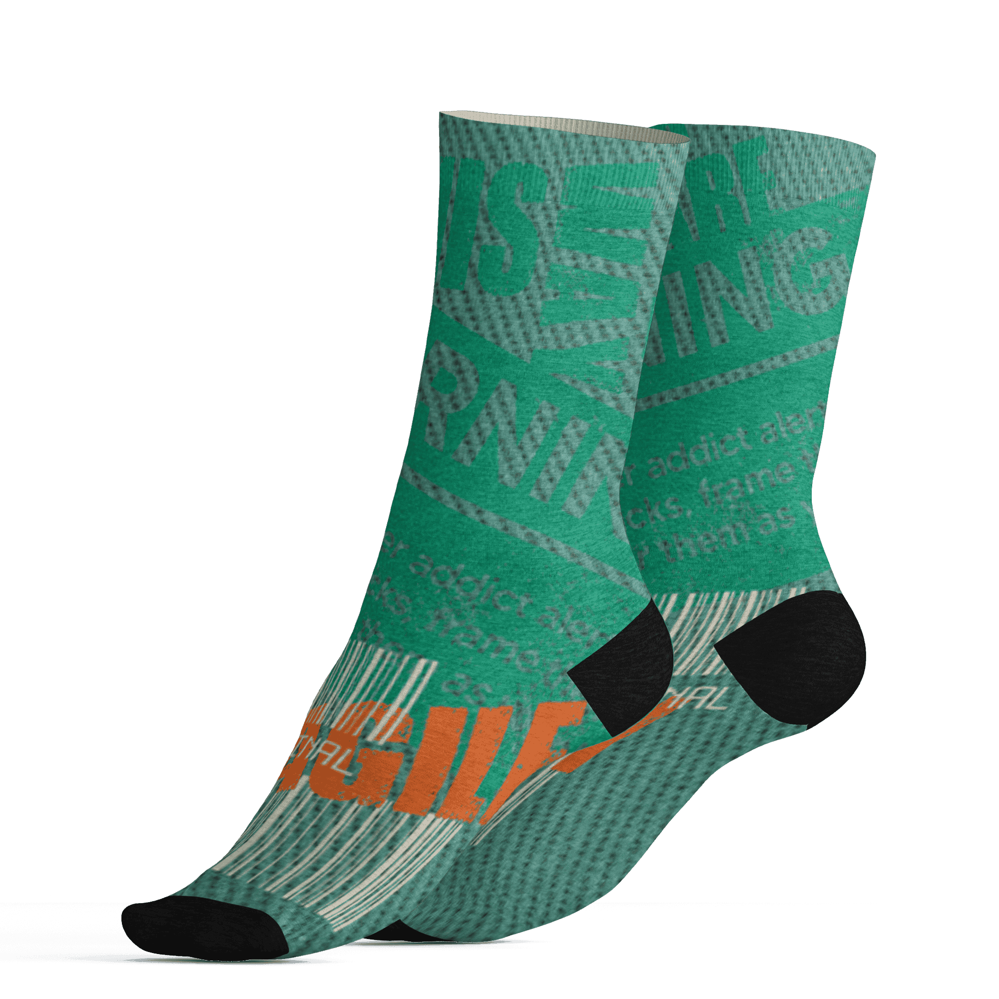 Nina CN Abney 3s Socks Match Sneaker Addict 3D All-Over Print Warning - NastyJamz