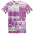 GS Hyper Violet 4s T Shirt Match Sneaker Addict 3D All-Over Print Warning - NastyJamz