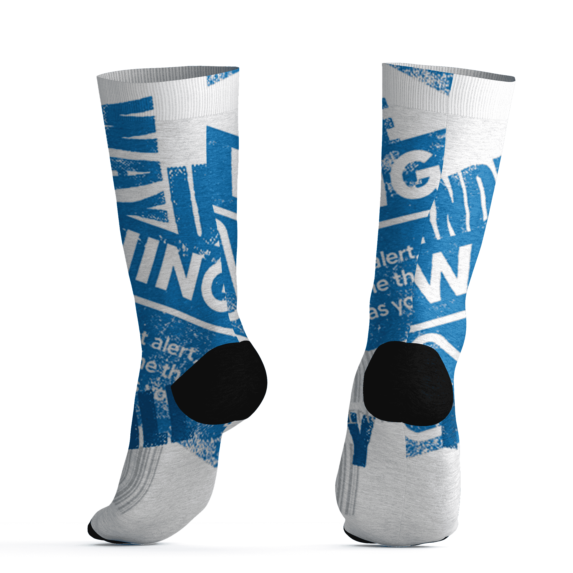 Industrial Blue 4s Socks Match Sneaker Addict 3D All-Over Print Warning - NastyJamz