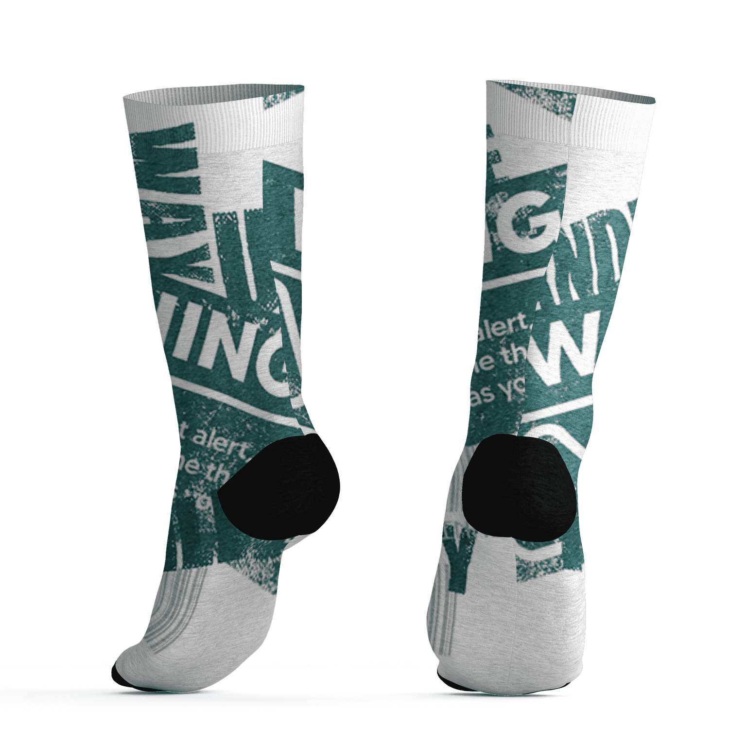 Oxidized Green 4s Socks Match Sneaker Addict 3D All-Over Print Warning - NastyJamz