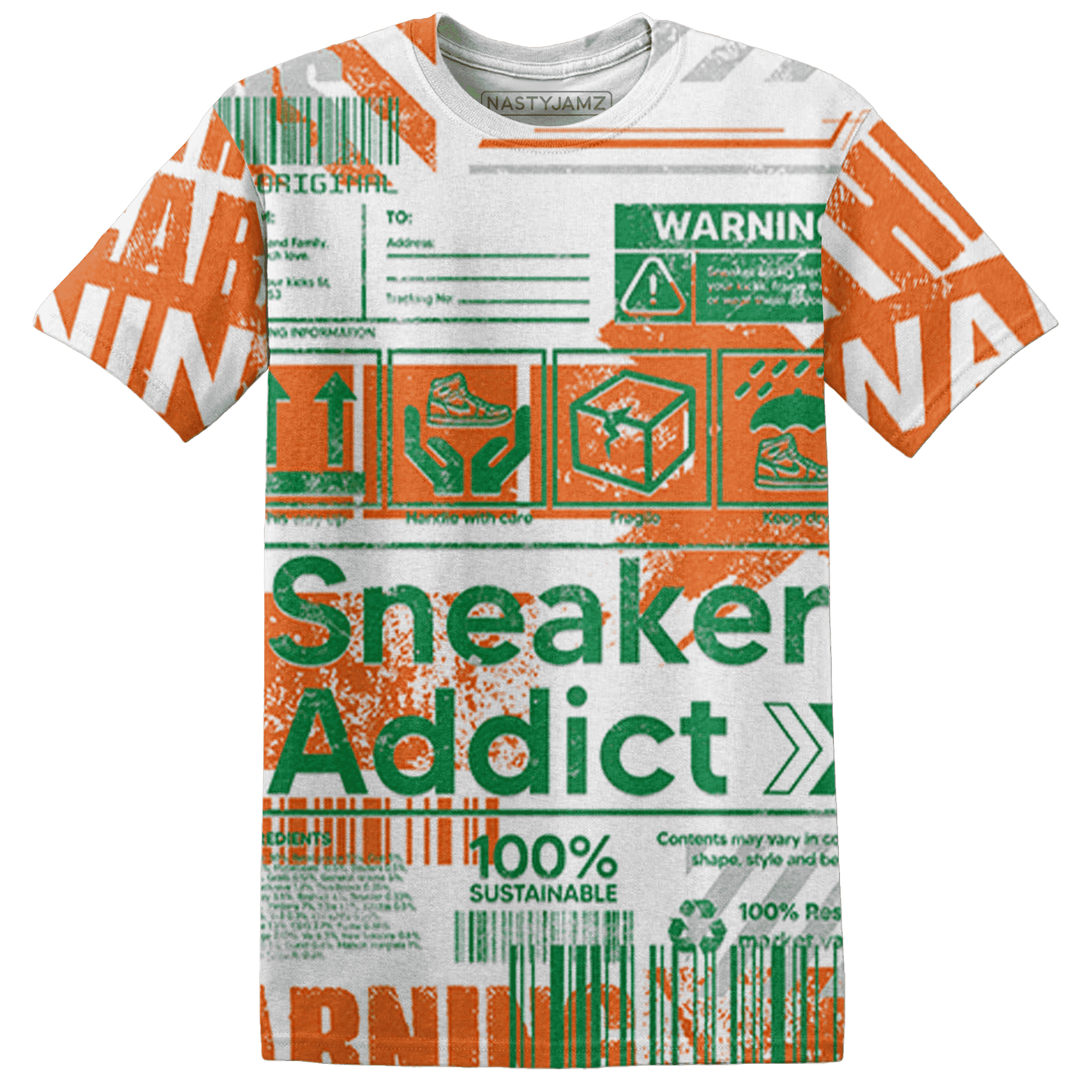 MAM Hurricanes 5s T Shirt Match Sneaker Addict 3D All-Over Print Warning - NastyJamz