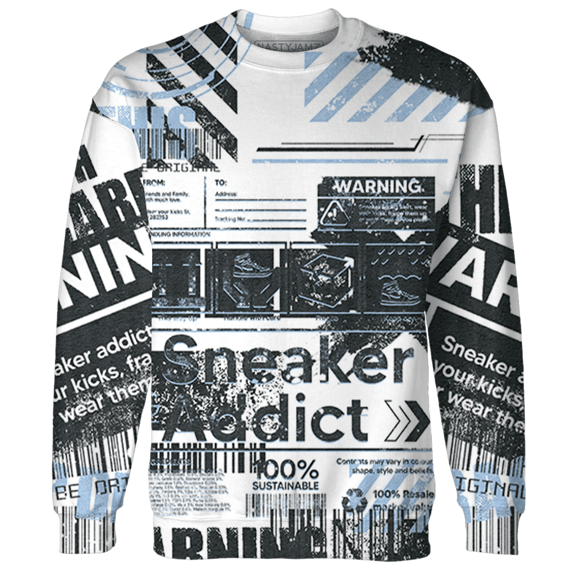 Reverse Oreo 6s Sweatshirt Match Sneaker Addict 3D All-Over Print Warning - NastyJamz
