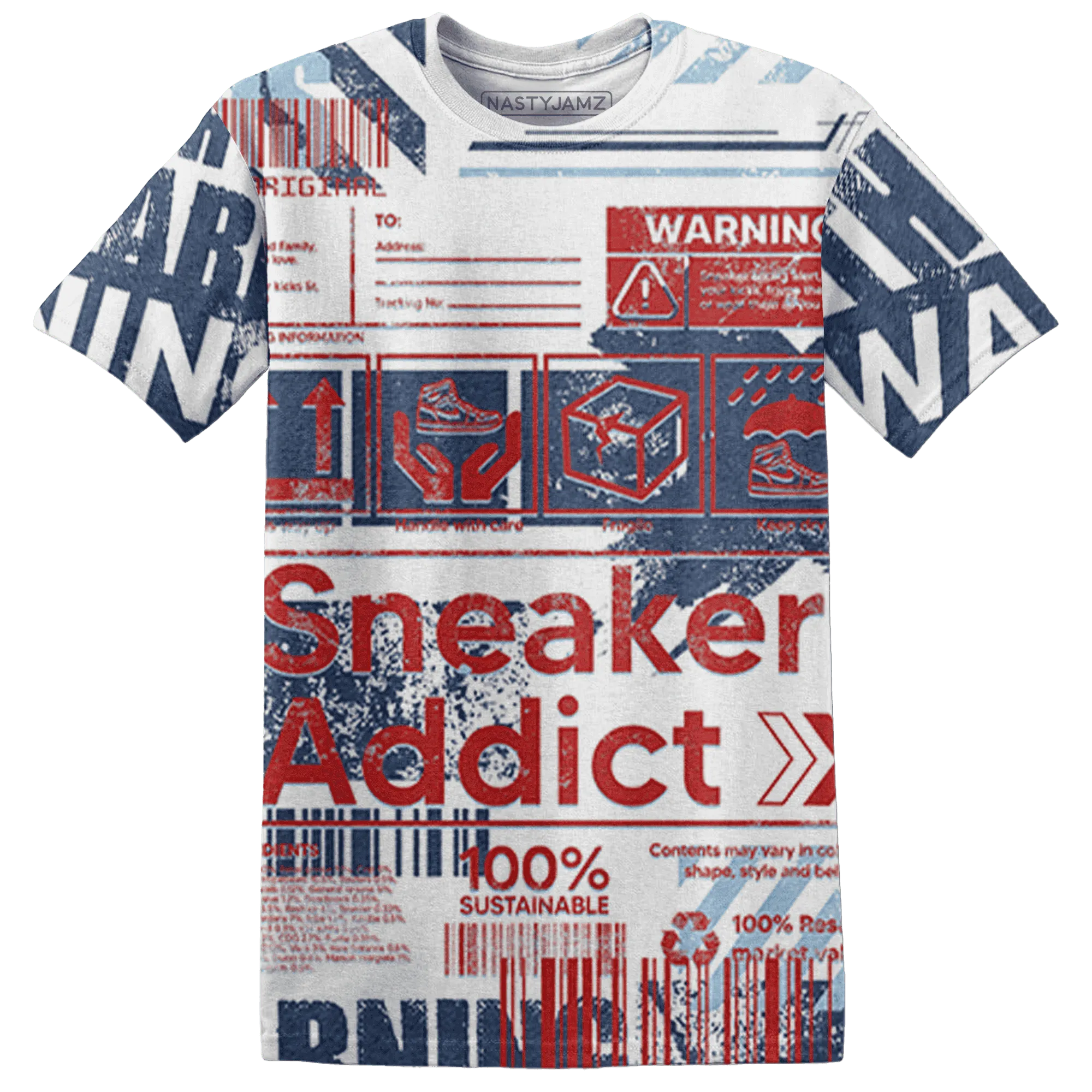 White-Navy-6s-T-Shirt-Match-Sneaker-Addict-3D-Warning