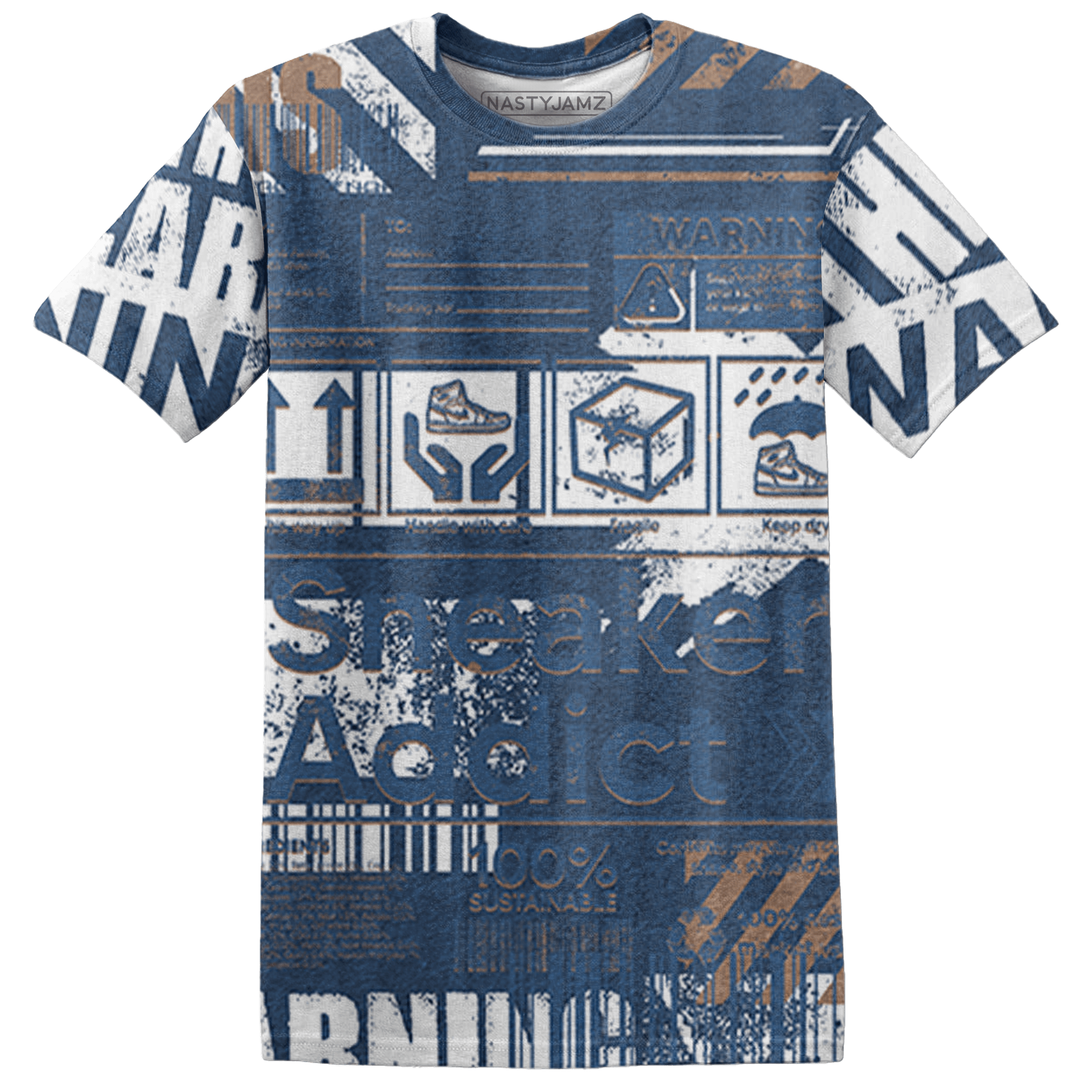 AM 1 86 Jackie RBS T Shirt Match Sneaker Addict 3D All-Over Print Warning - NastyJamz