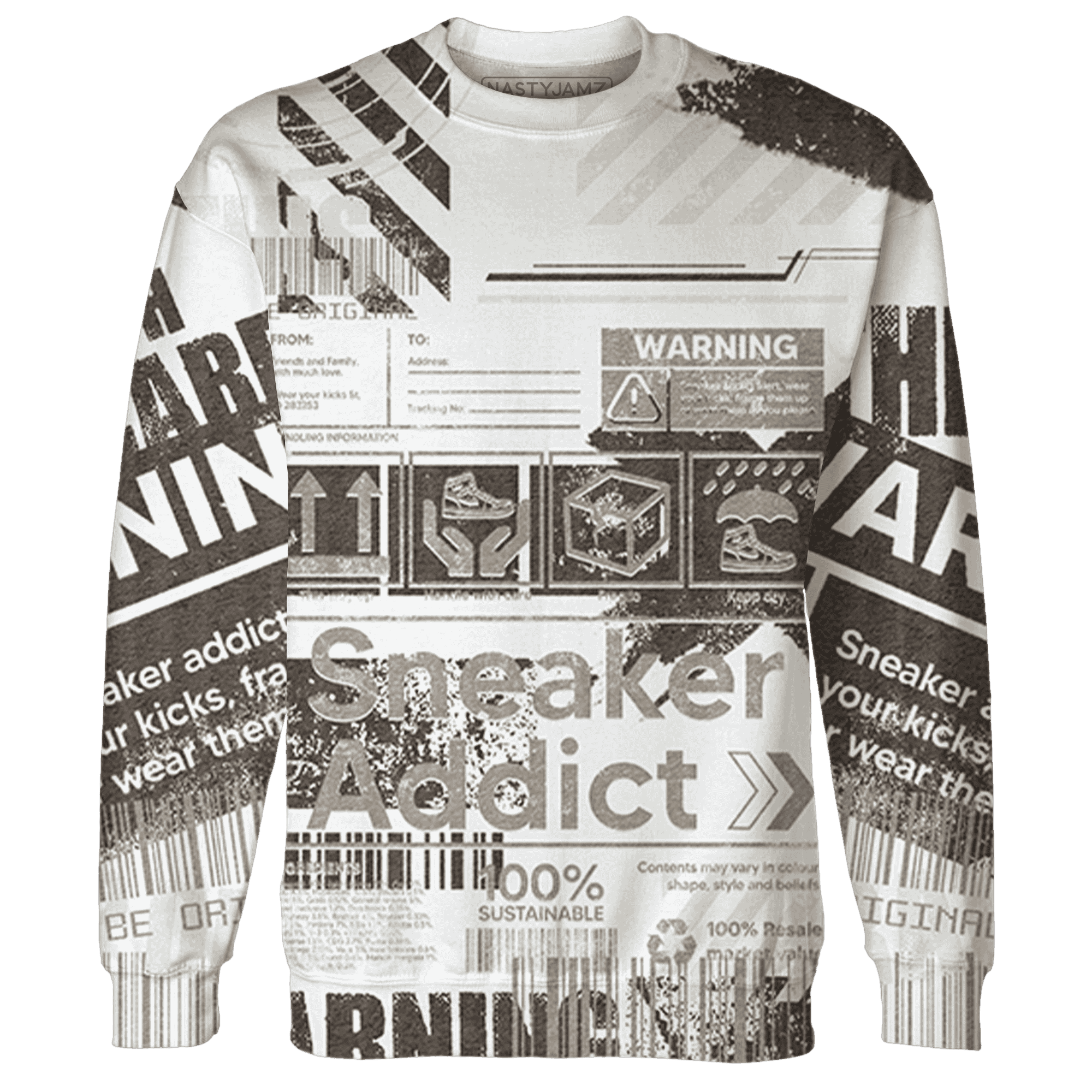 Dunk Low Baroque Brown Sweatshirt Match Sneaker Addict 3D All-Over Print Warning - NastyJamz