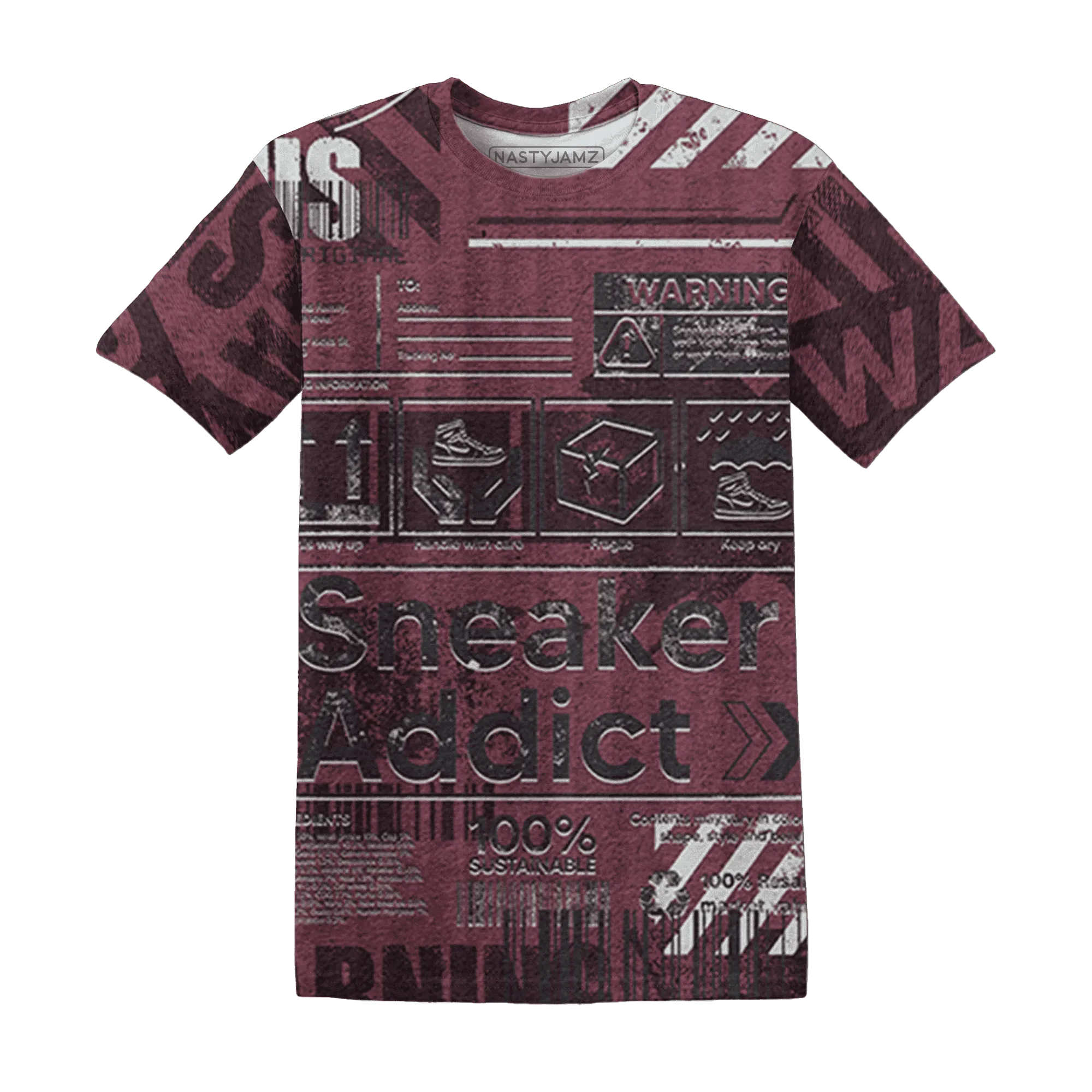 VaporMax-Night-Maron-Burgundy-T-Shirt-Match-Sneaker-Addict-3D-Warning