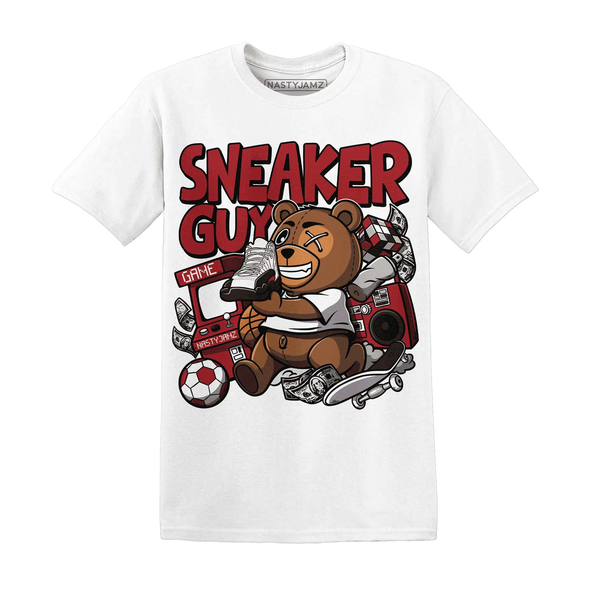 Retro-Red-Taxi-12s-T-Shirt-Match-Sneaker-BER