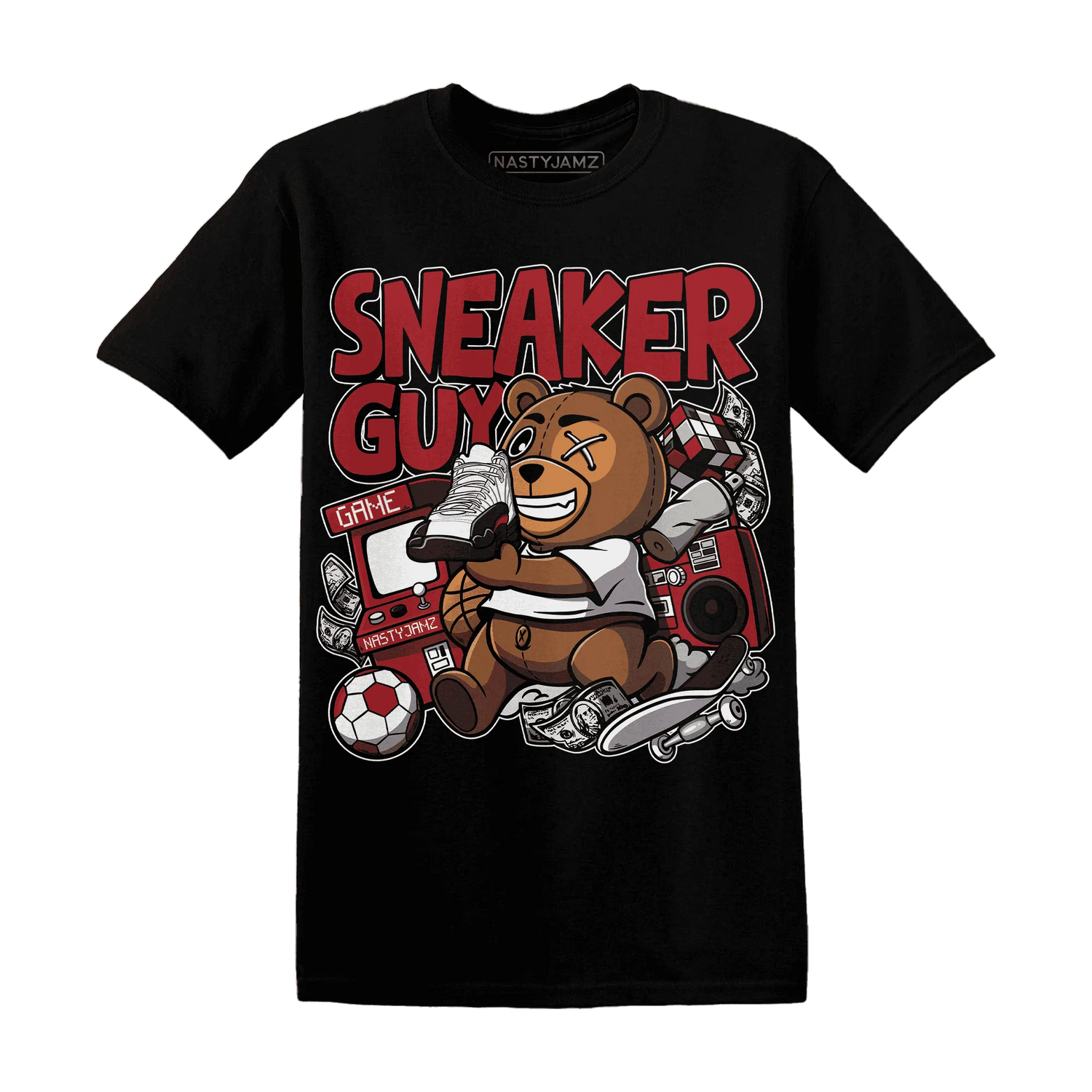 Retro-Red-Taxi-12s-T-Shirt-Match-Sneaker-BER