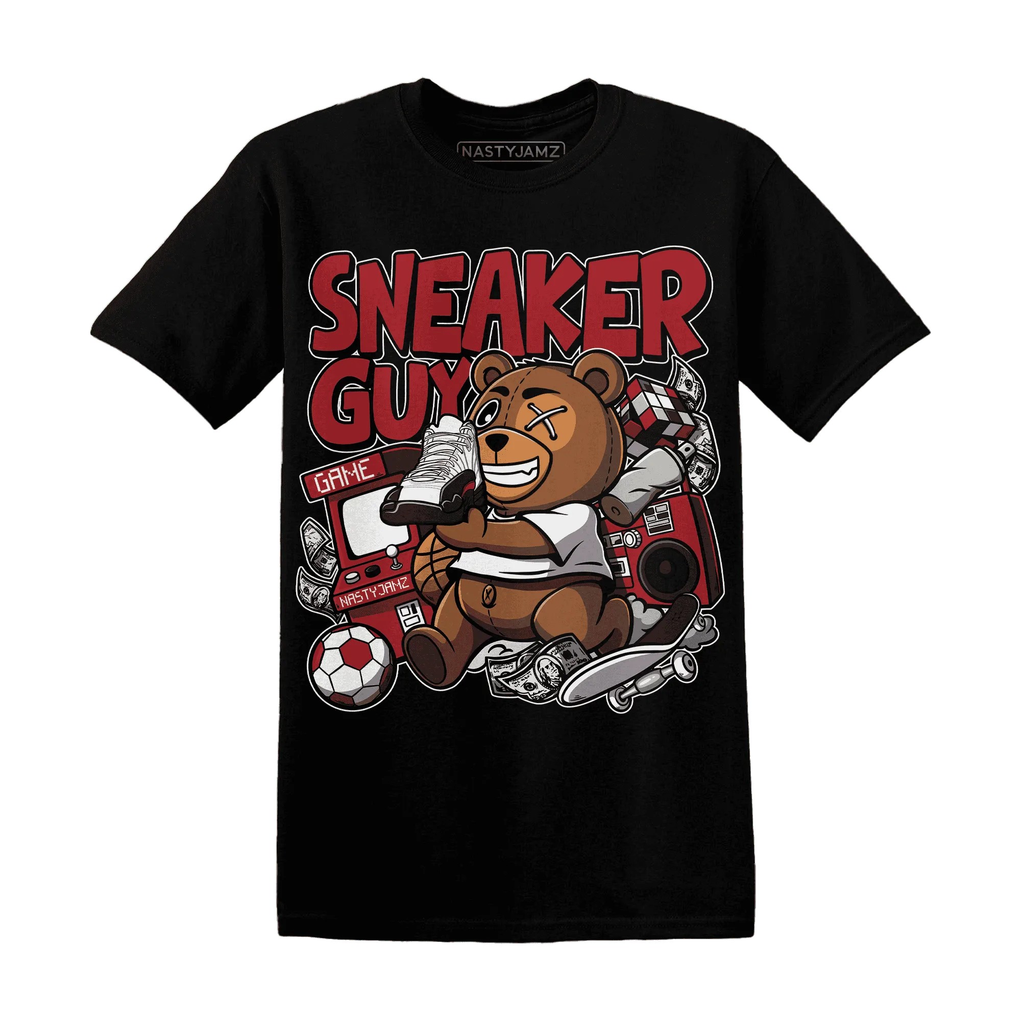 Retro-Red-Taxi-12s-T-Shirt-Match-Sneaker-BER