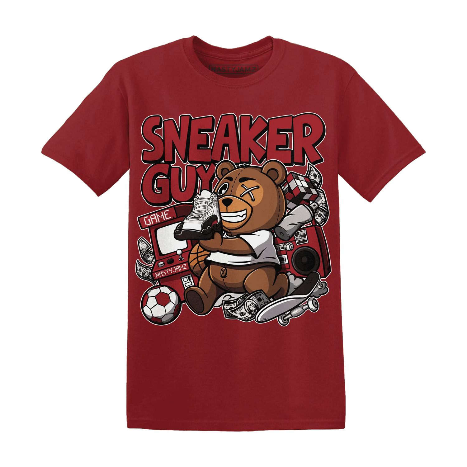 Retro-Red-Taxi-12s-T-Shirt-Match-Sneaker-BER