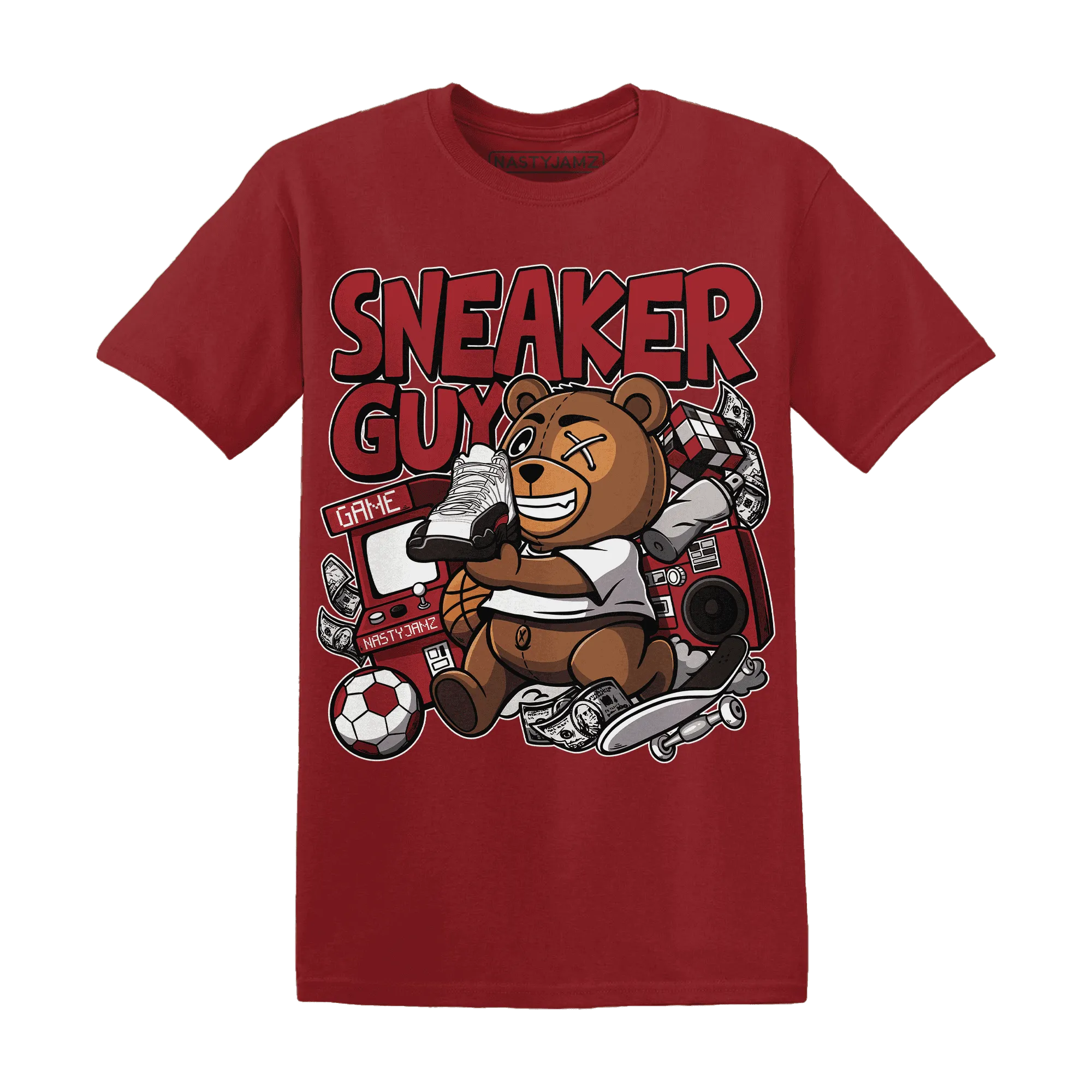Retro-Red-Taxi-12s-T-Shirt-Match-Sneaker-BER