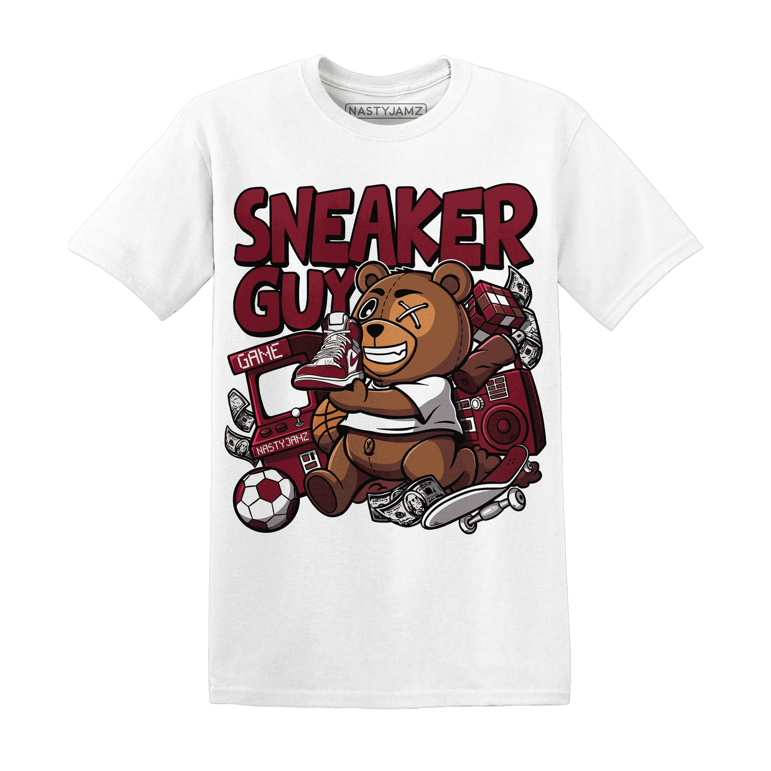High-White-Team-Red-1s-T-Shirt-Match-Sneaker-BER