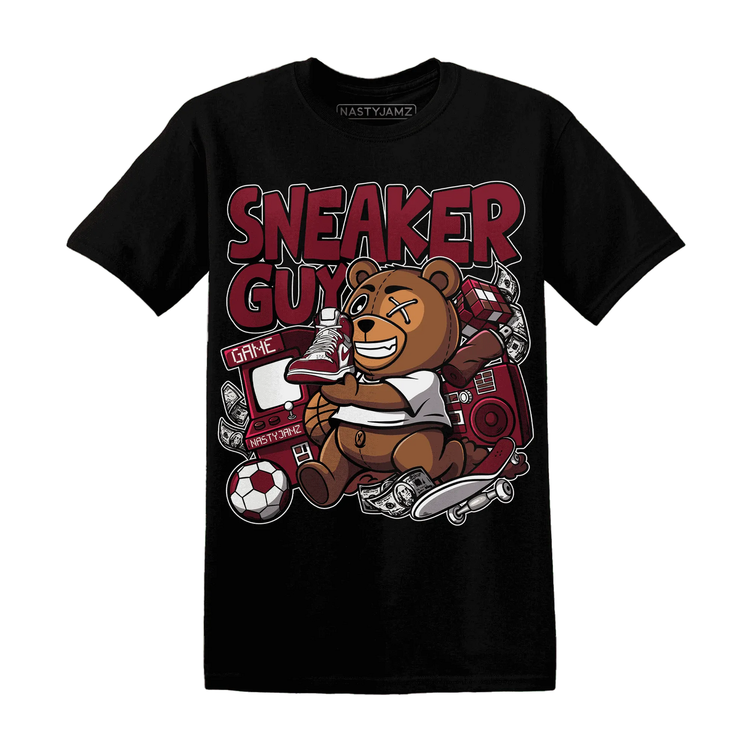 High-White-Team-Red-1s-T-Shirt-Match-Sneaker-BER