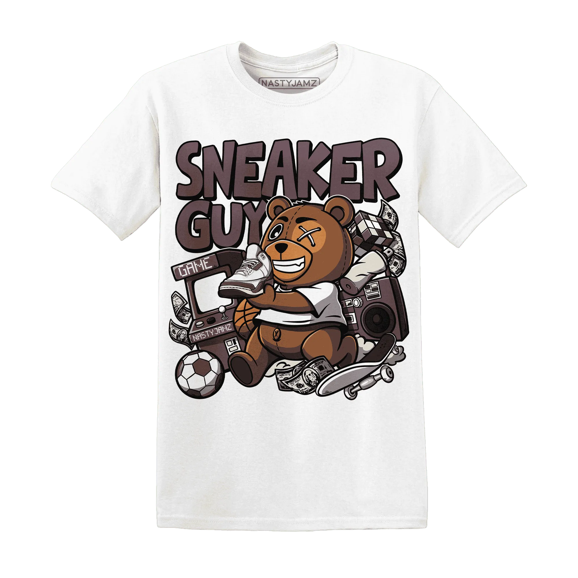 NastyJamz-Burgundy-Crush-3s-T-Shirt-Match-Sneaker-BER