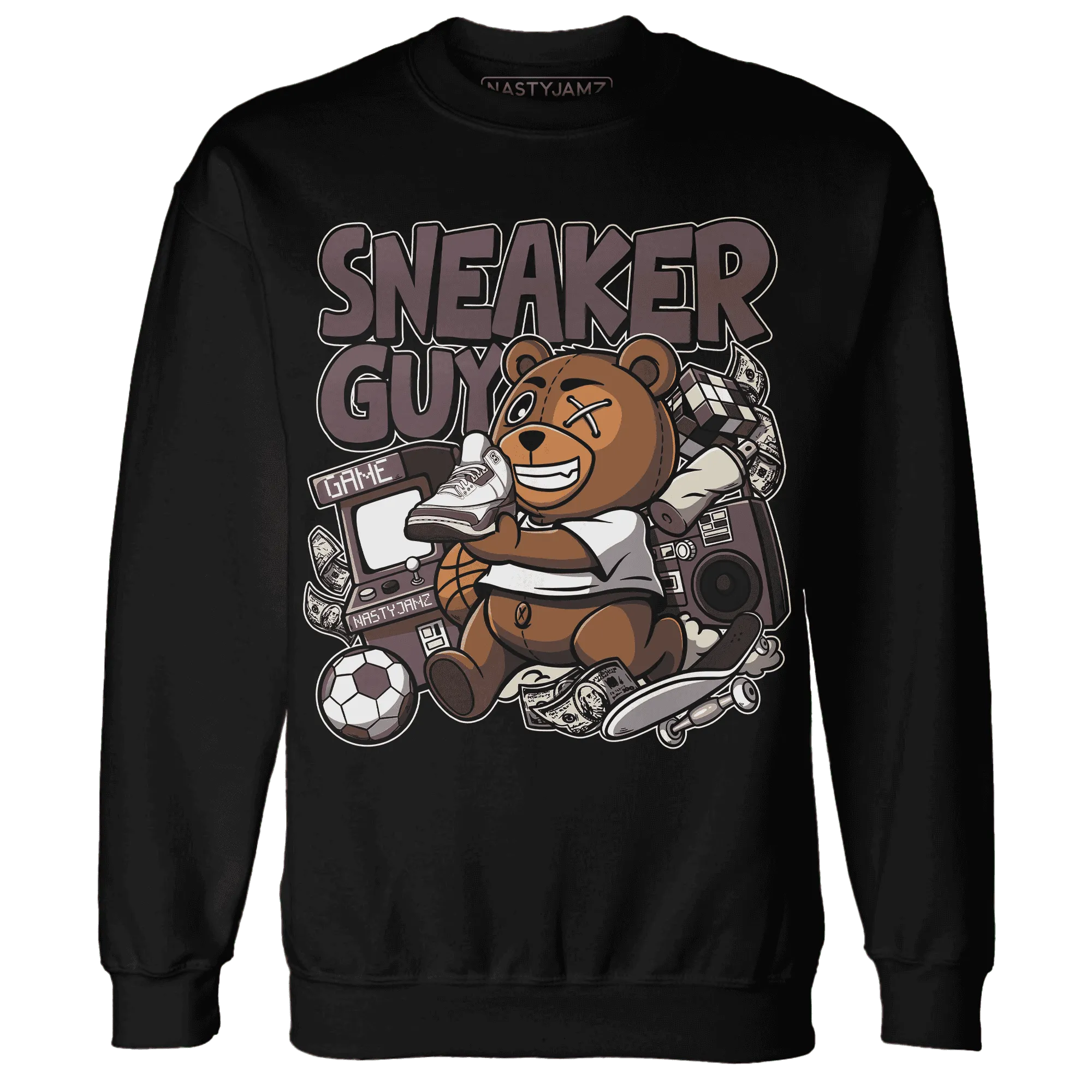 NastyJamz-Burgundy-Crush-3s-Sweatshirt-Match-Sneaker-BER