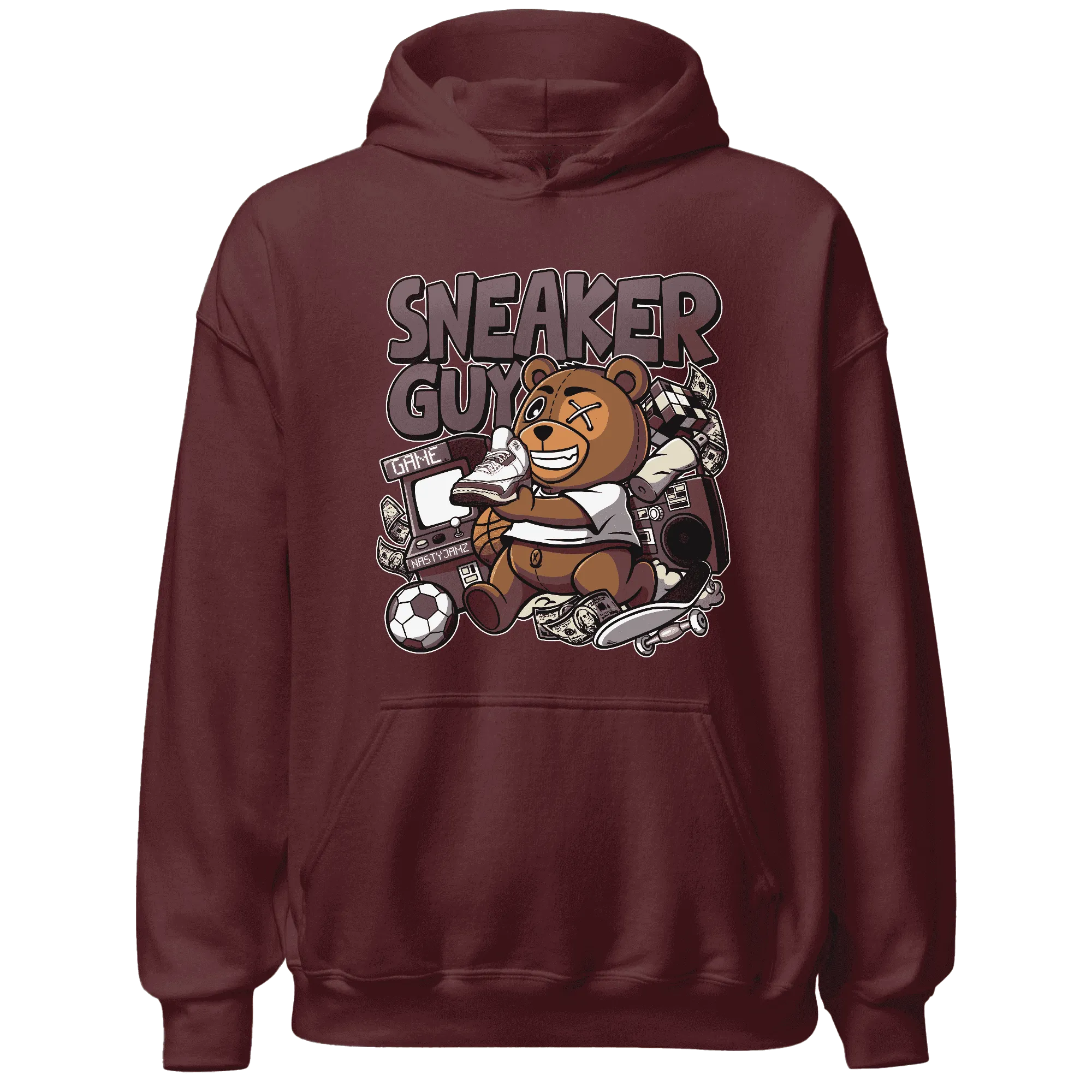 NastyJamz-Burgundy-Crush-3s-Hoodie-Match-Sneaker-BER