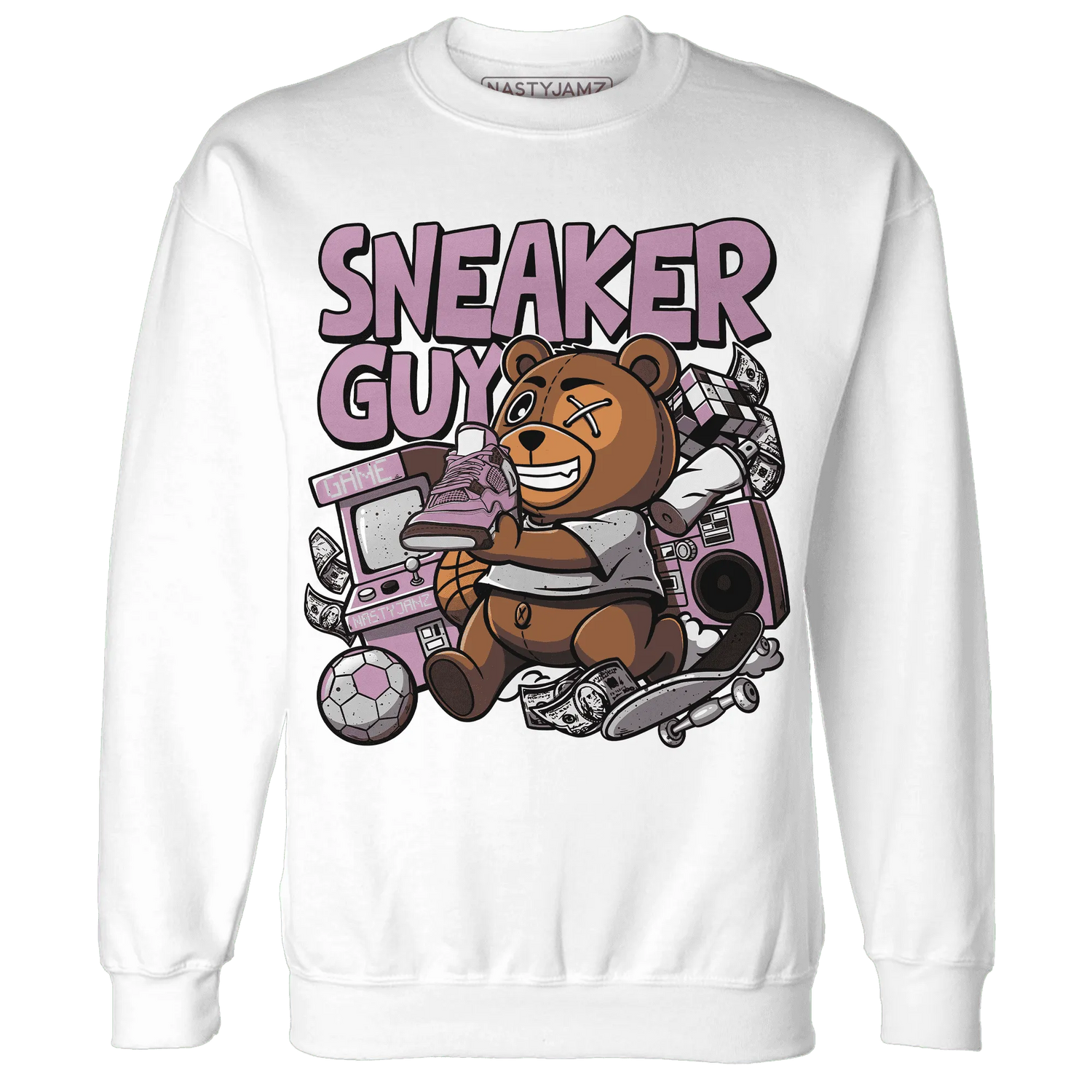 Orchid-Neutral-Grey-Black-White-4s-NastyJamz-Sweatshirt-Match-Sneaker-BER