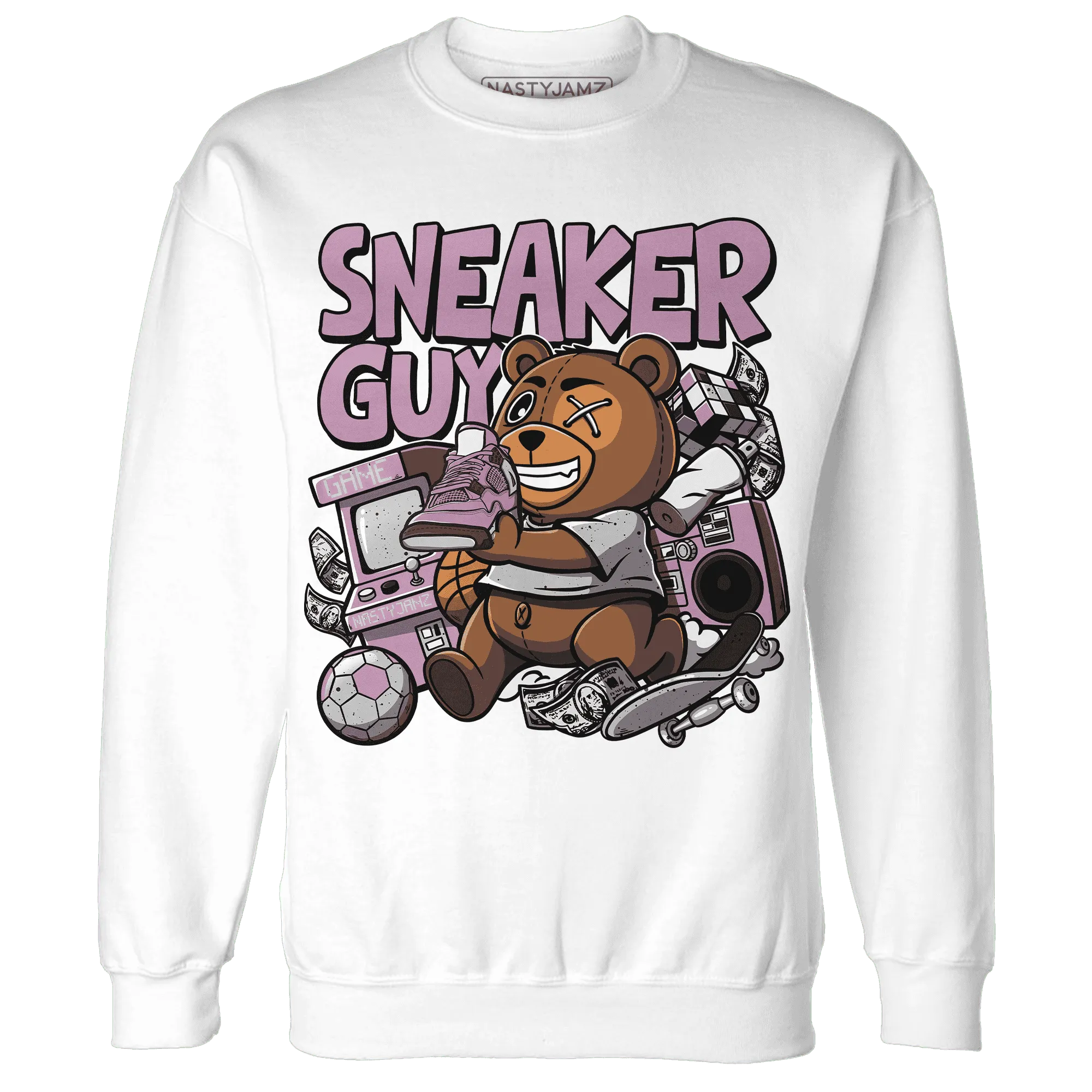 Orchid-Neutral-Grey-Black-White-4s-NastyJamz-Sweatshirt-Match-Sneaker-BER