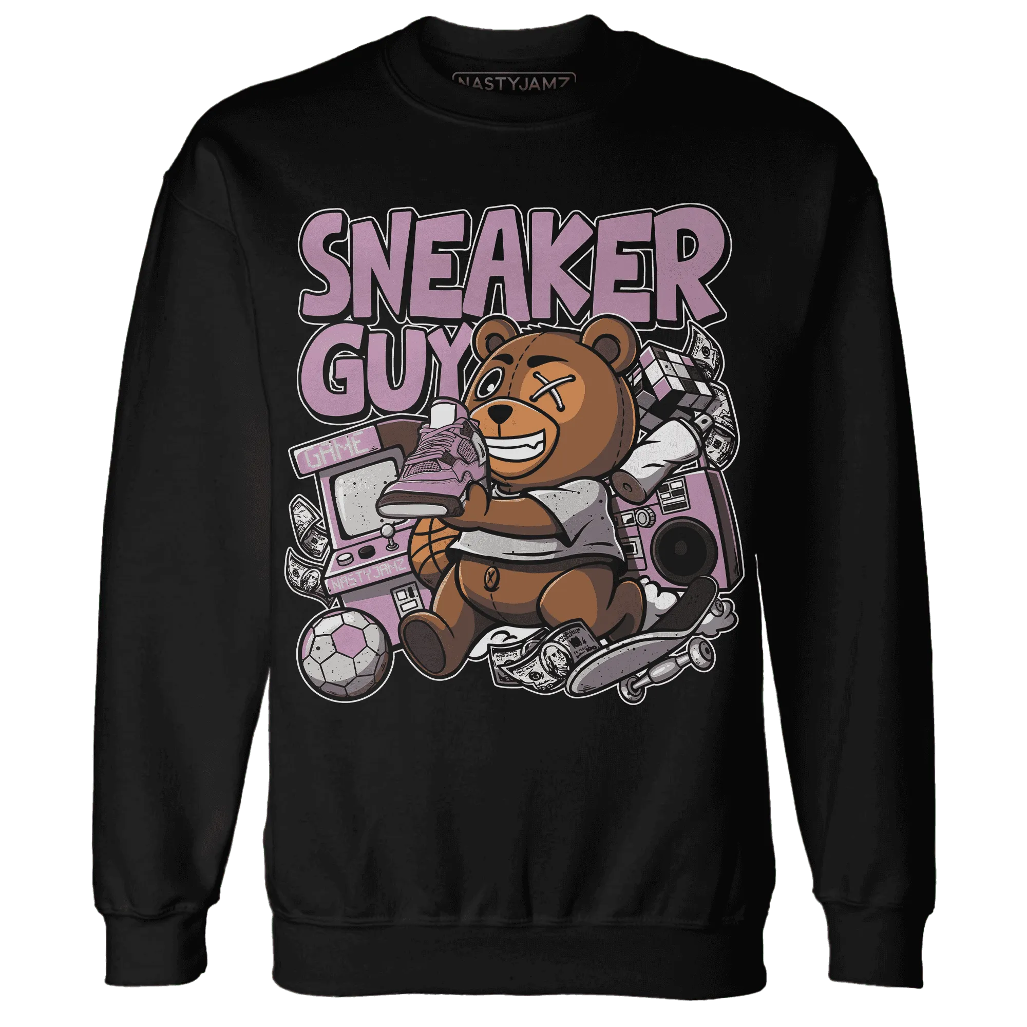 Orchid-Neutral-Grey-Black-White-4s-NastyJamz-Sweatshirt-Match-Sneaker-BER